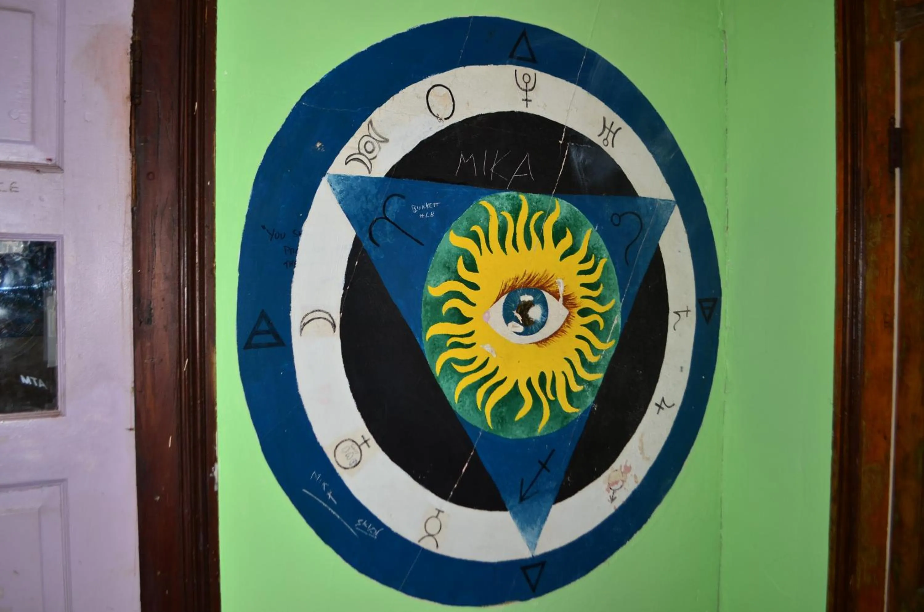 Decorative detail in India House Hostel