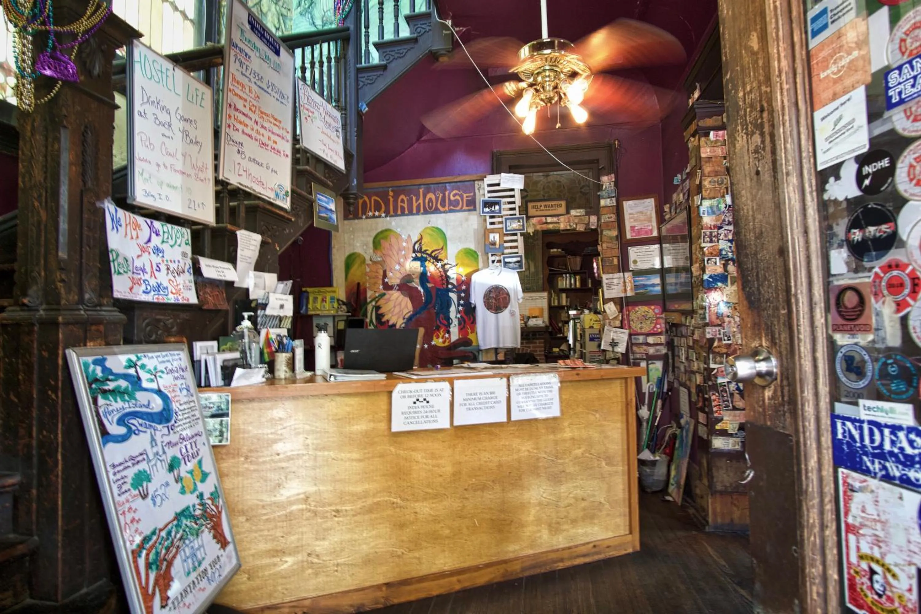 Lobby or reception in India House Hostel