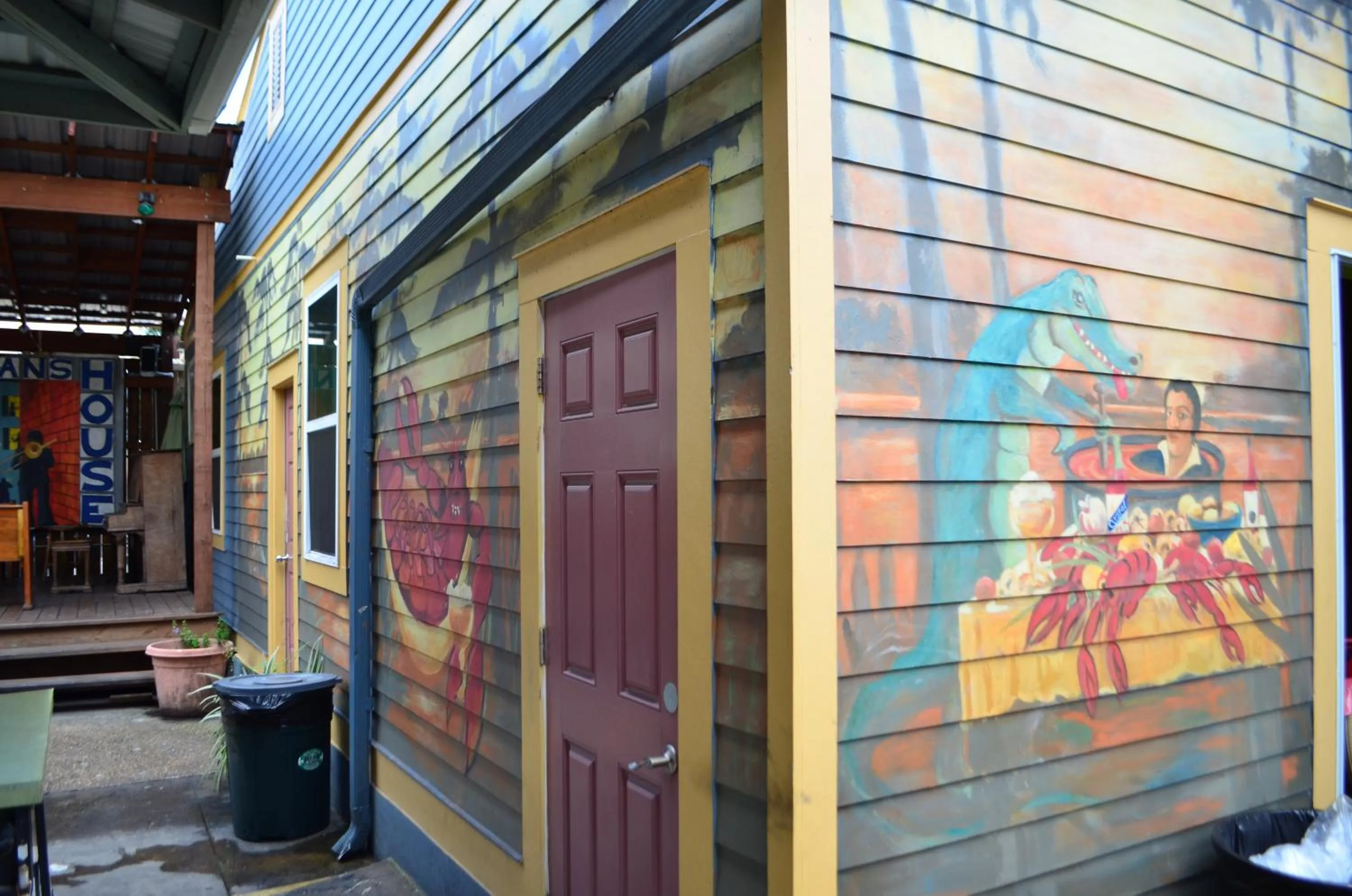 Decorative detail in India House Hostel