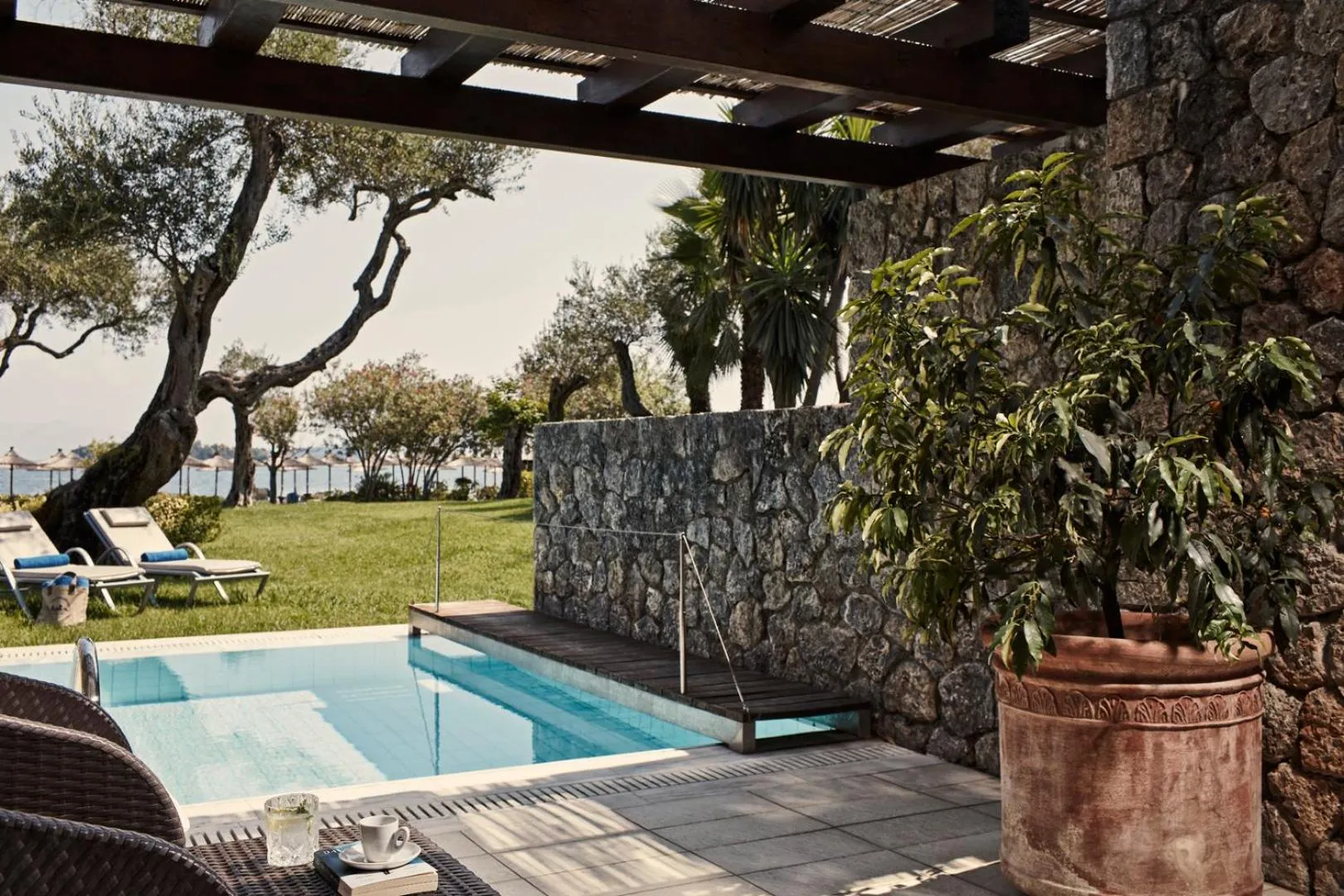 Pool view in Kontokali Bay Resort & Spa