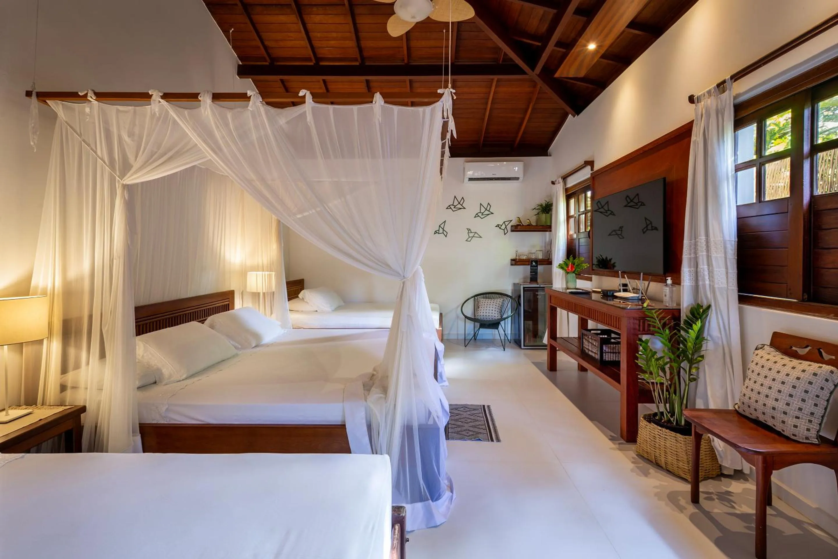 Bed in Pousada Quarto Crescente