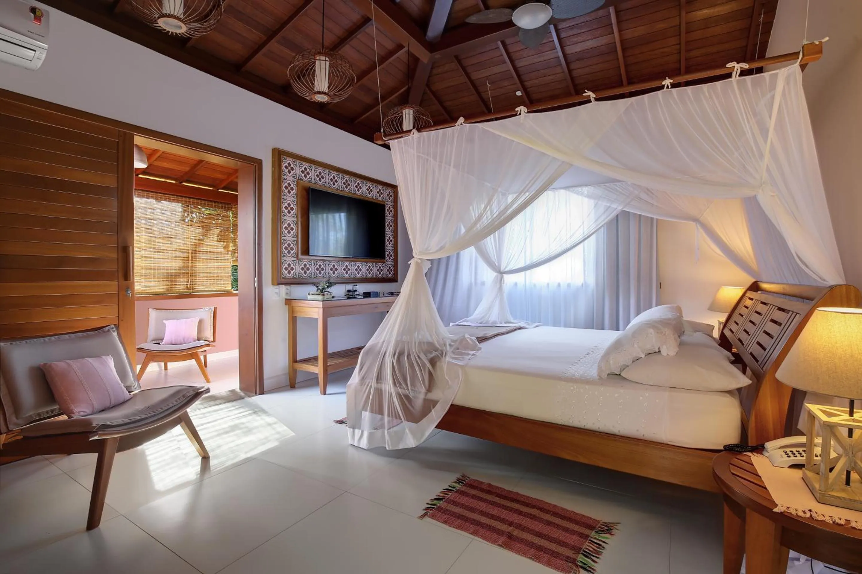 Bed in Pousada Quarto Crescente