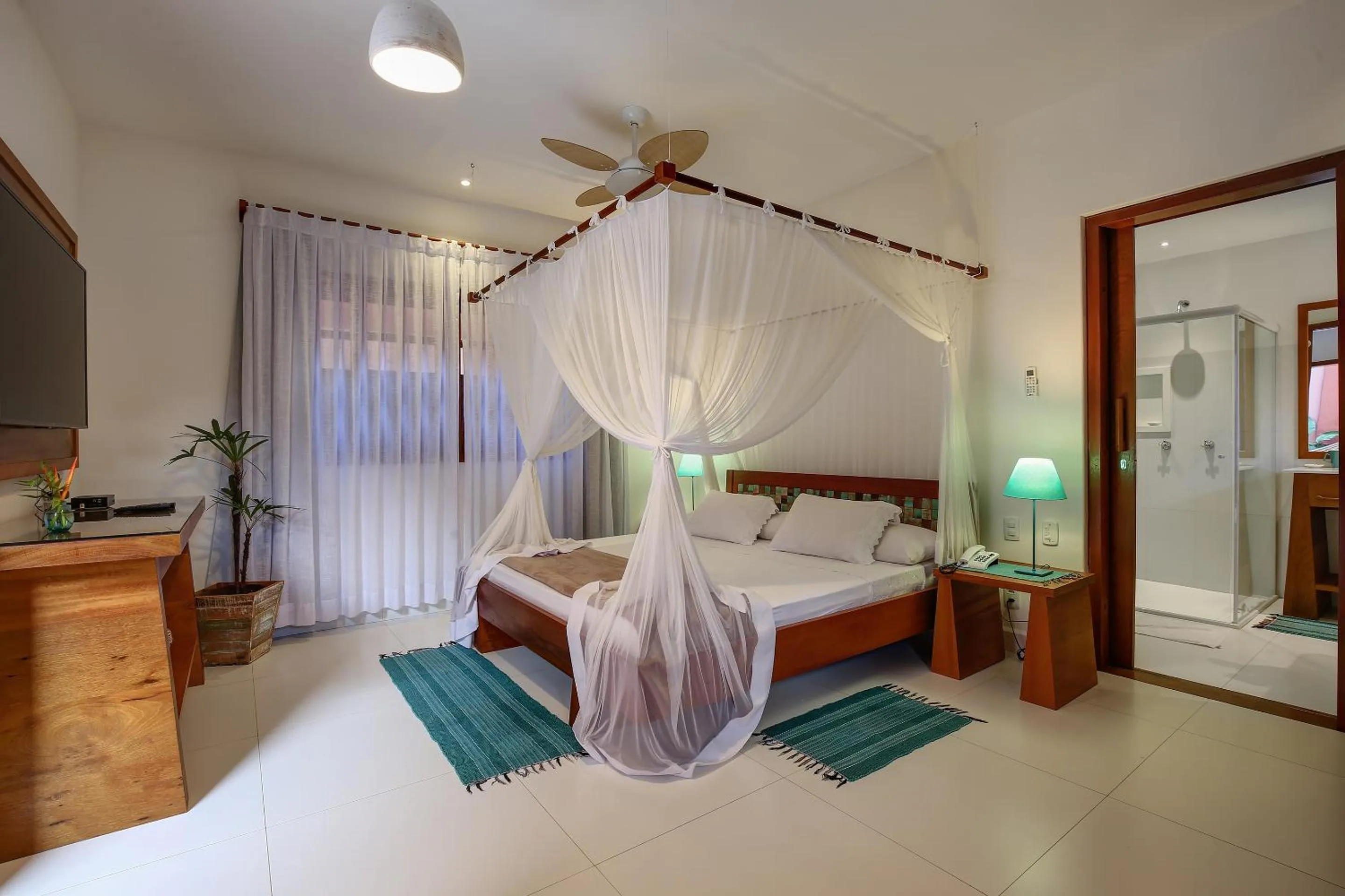 Bed in Pousada Quarto Crescente