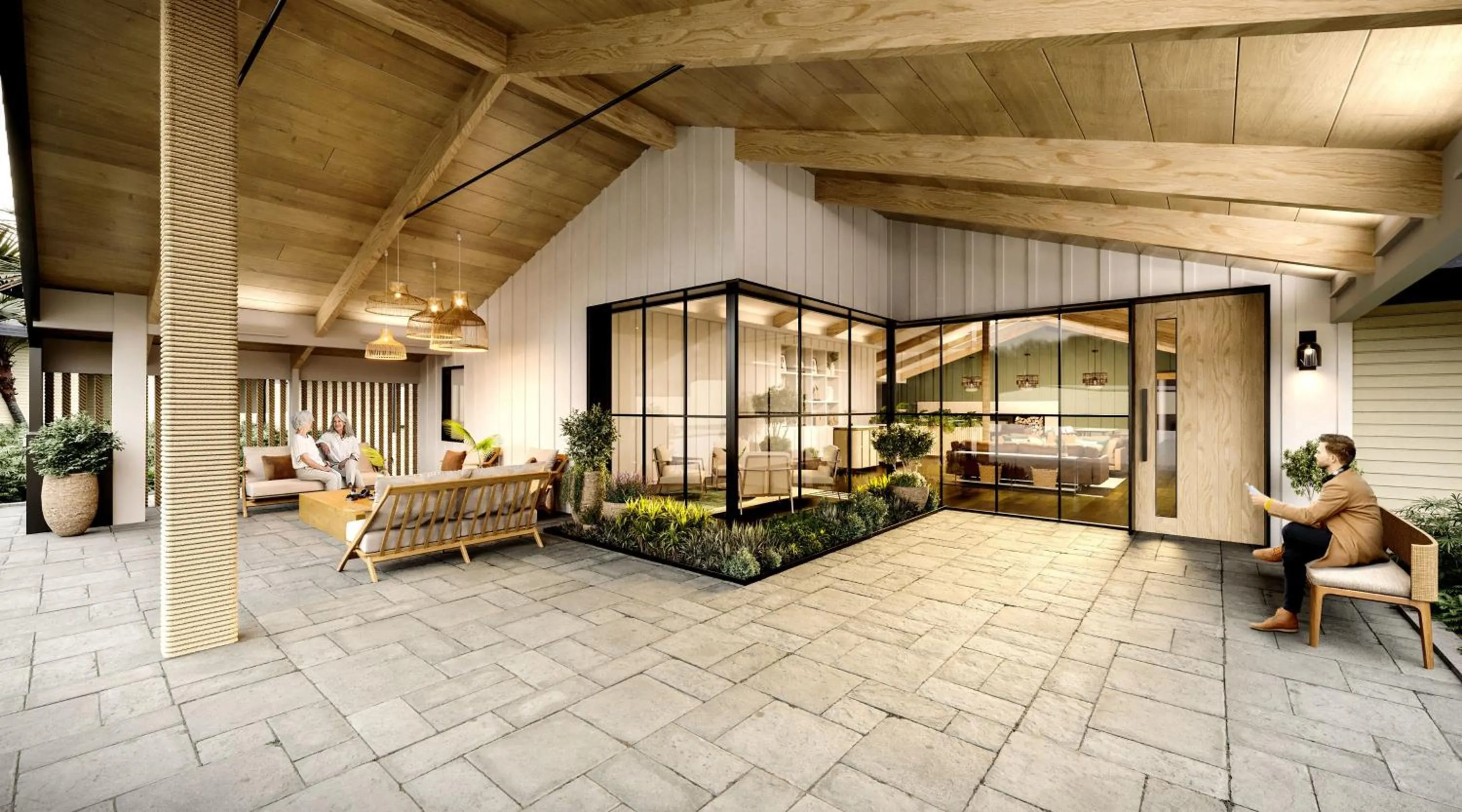 Patio in Guesthouse, Hotel at La Valle