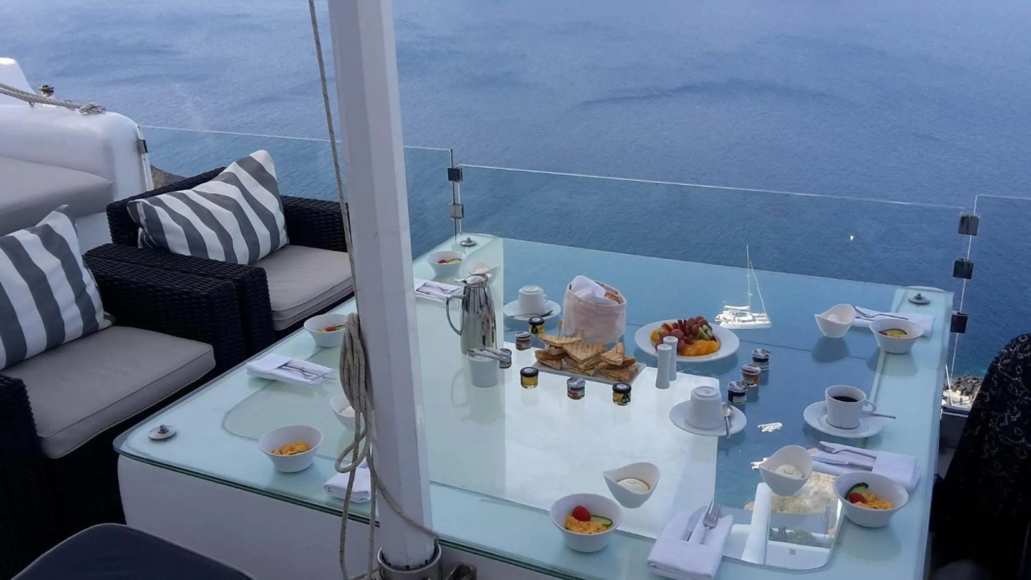 Balcony/Terrace in Hyperion Oia Suites