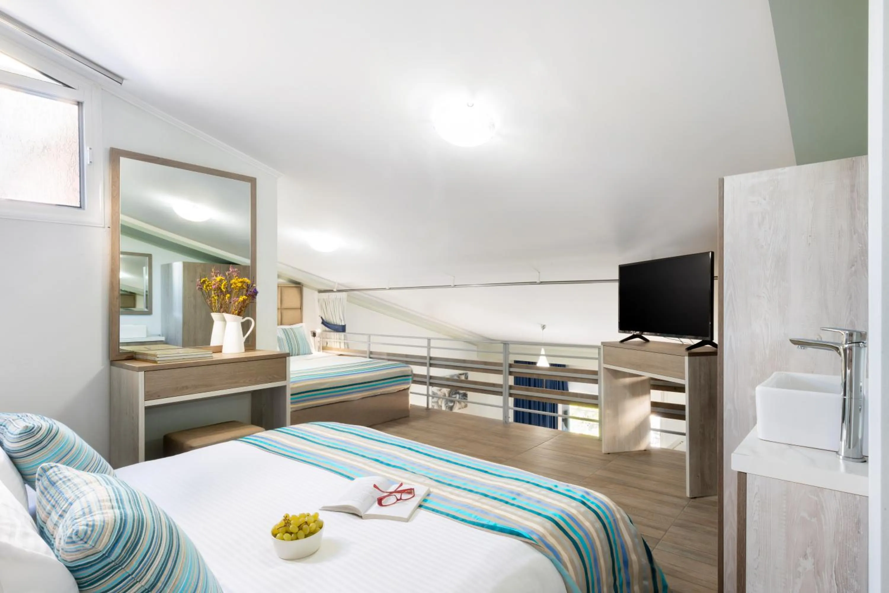 Bed in Hotel Sirines Complex