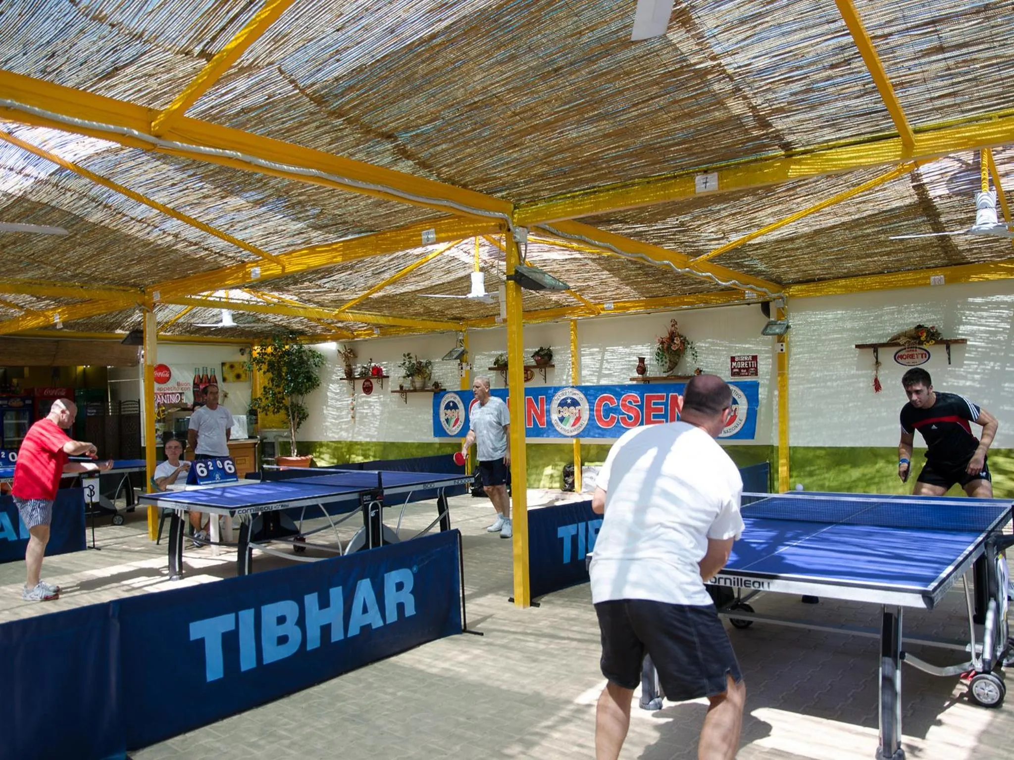 Table tennis in Kamemi Village & Camping