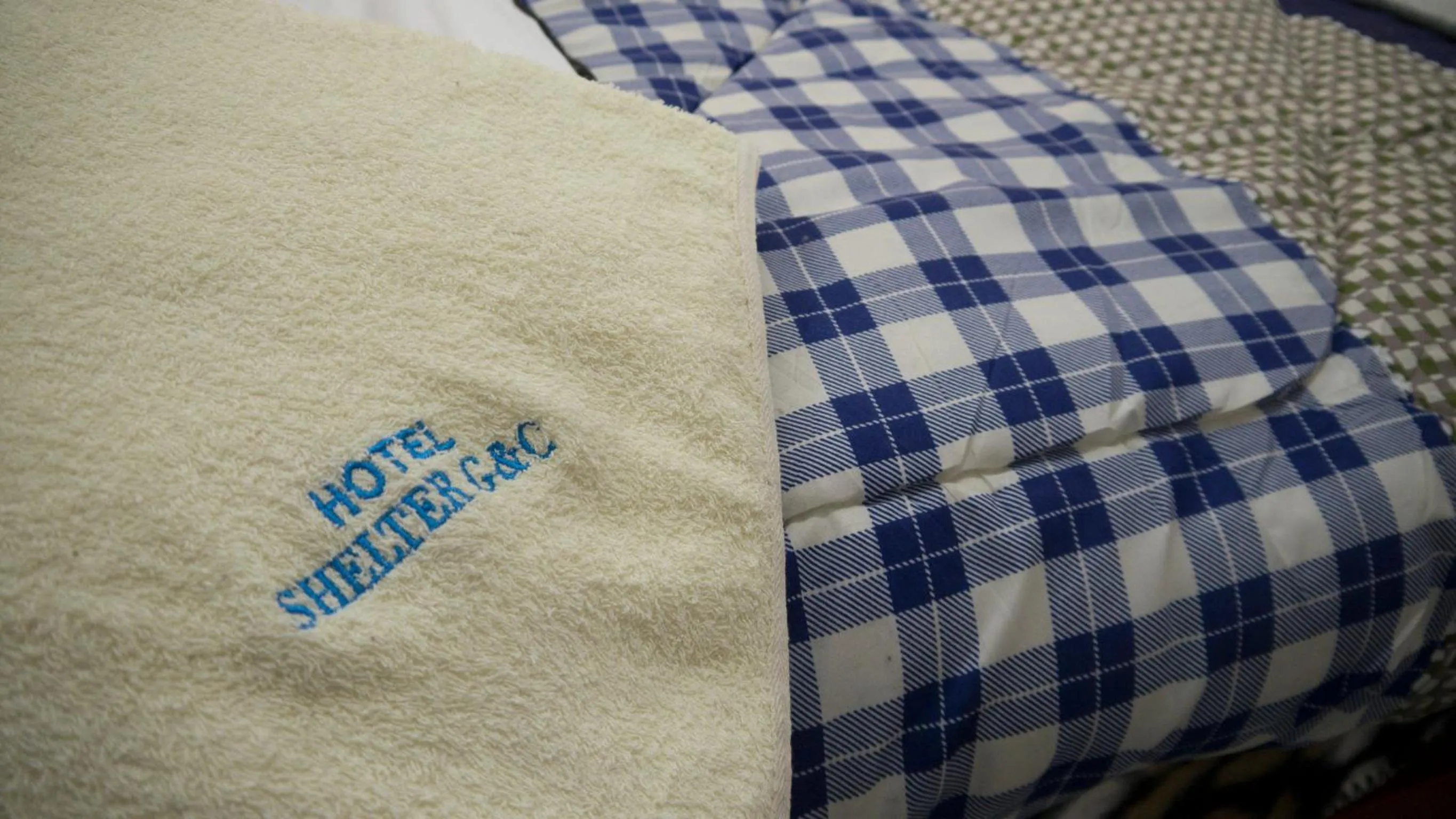 Bed in Hotel Shelter