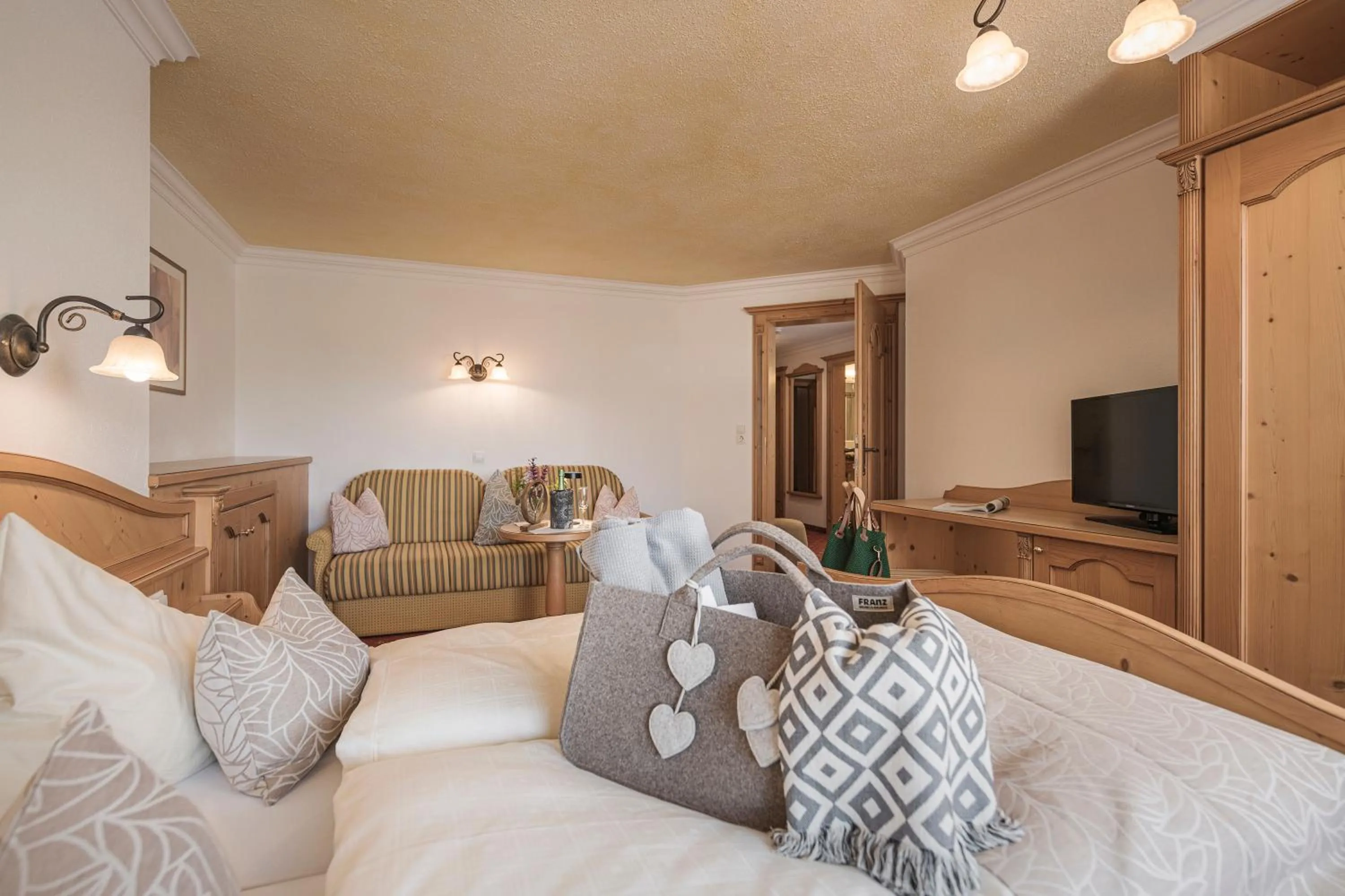 Bed in Biohotel Rastbichlhof