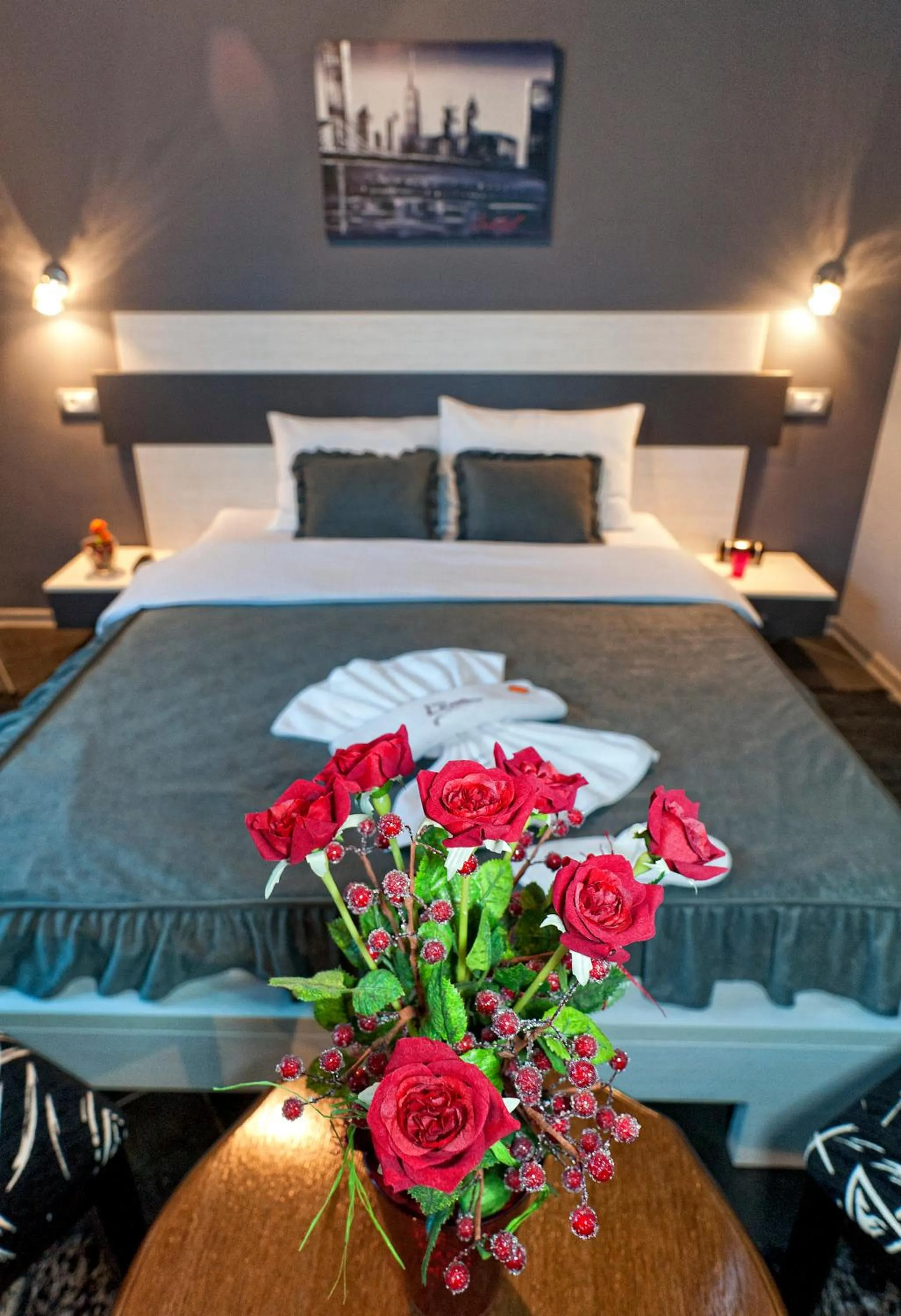 Bed in Garni Hotel Lama