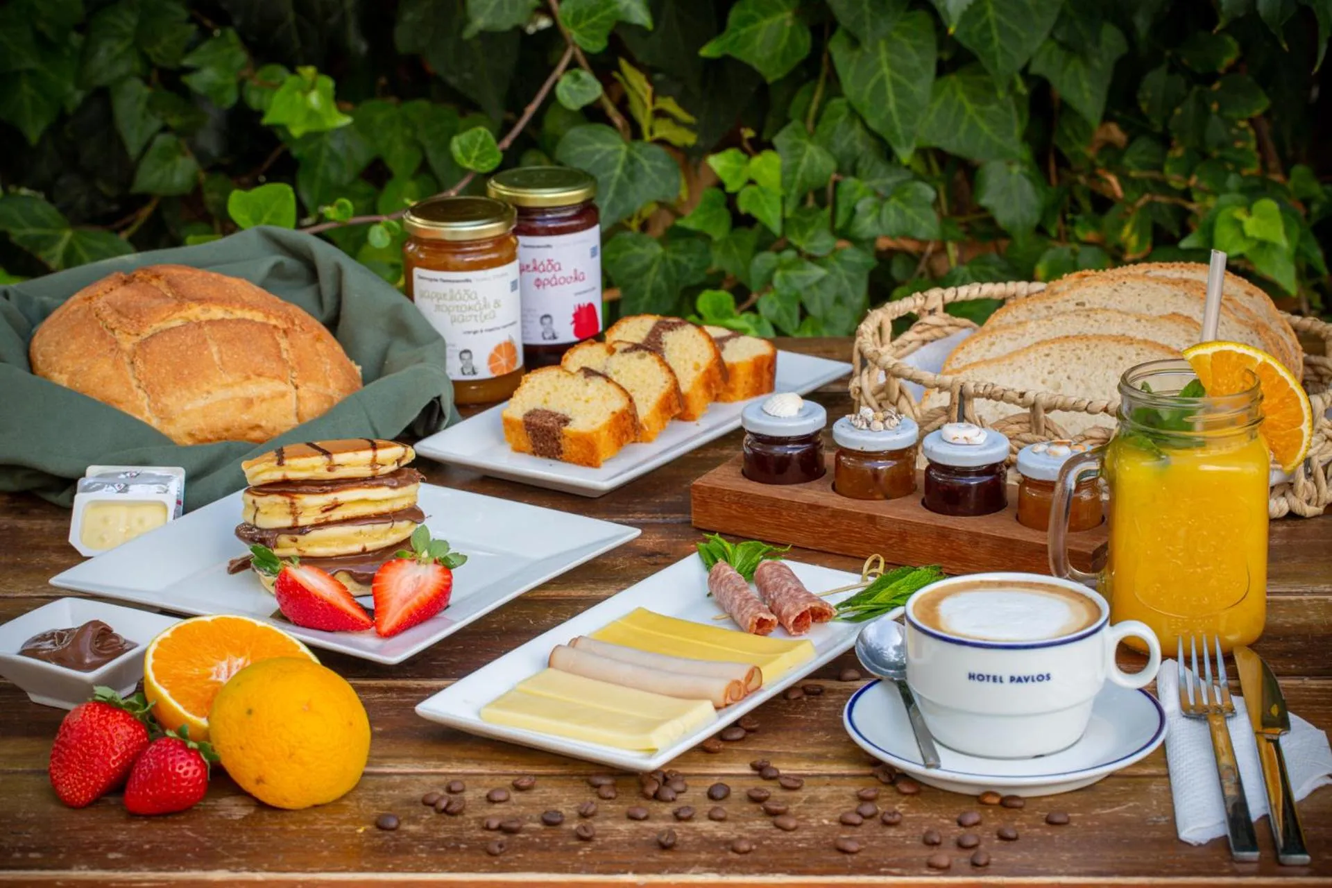 Food close-up in Pavlos Hotel