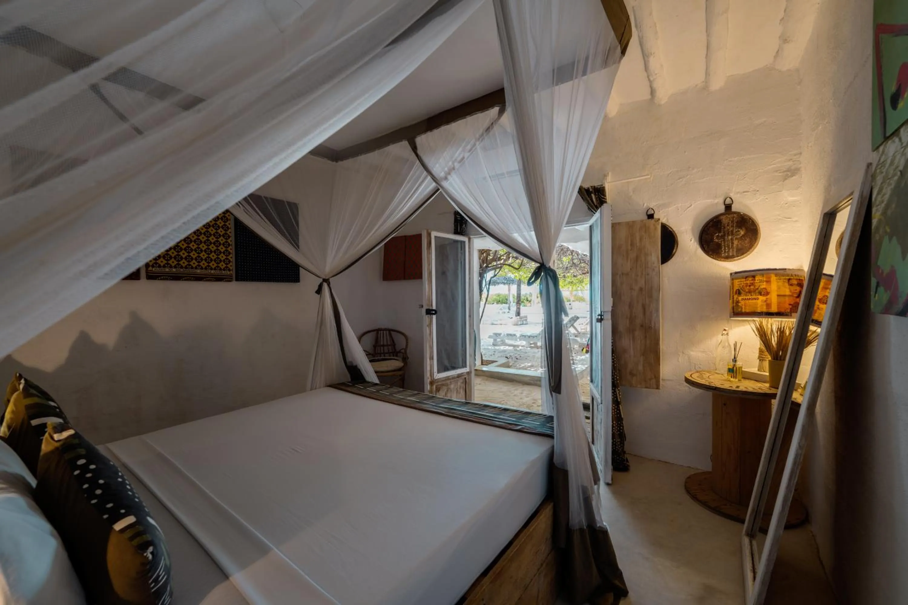 Bed in The Loop Beach Resort