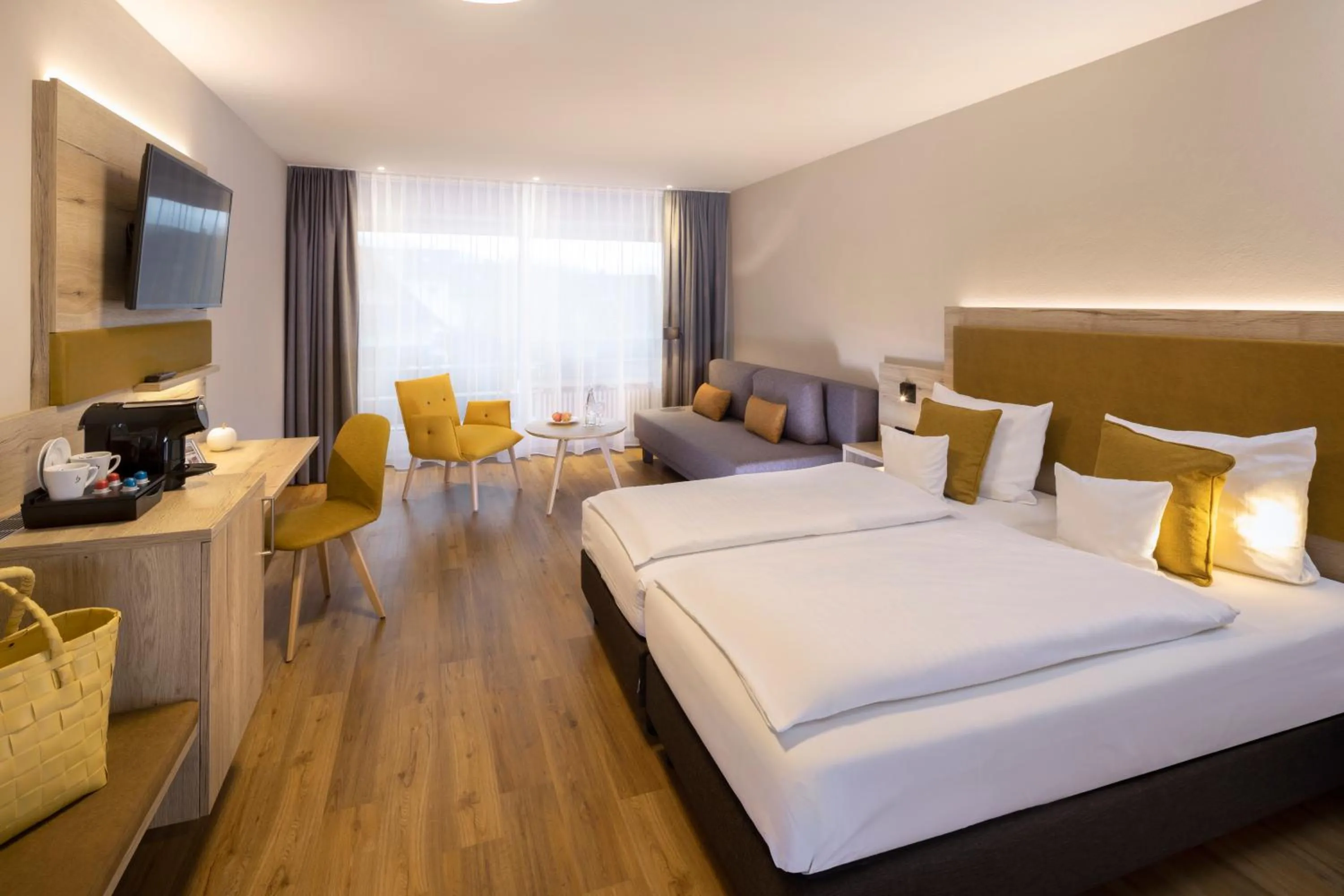 Photo of the whole room, Bed in Sonnenhof Hotel & Spa