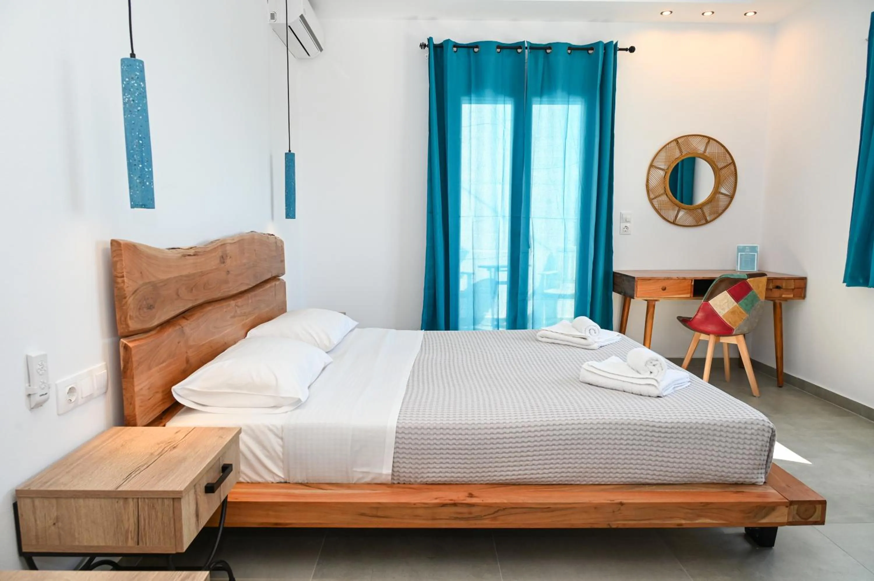 Bed in Glaronisia Hotel