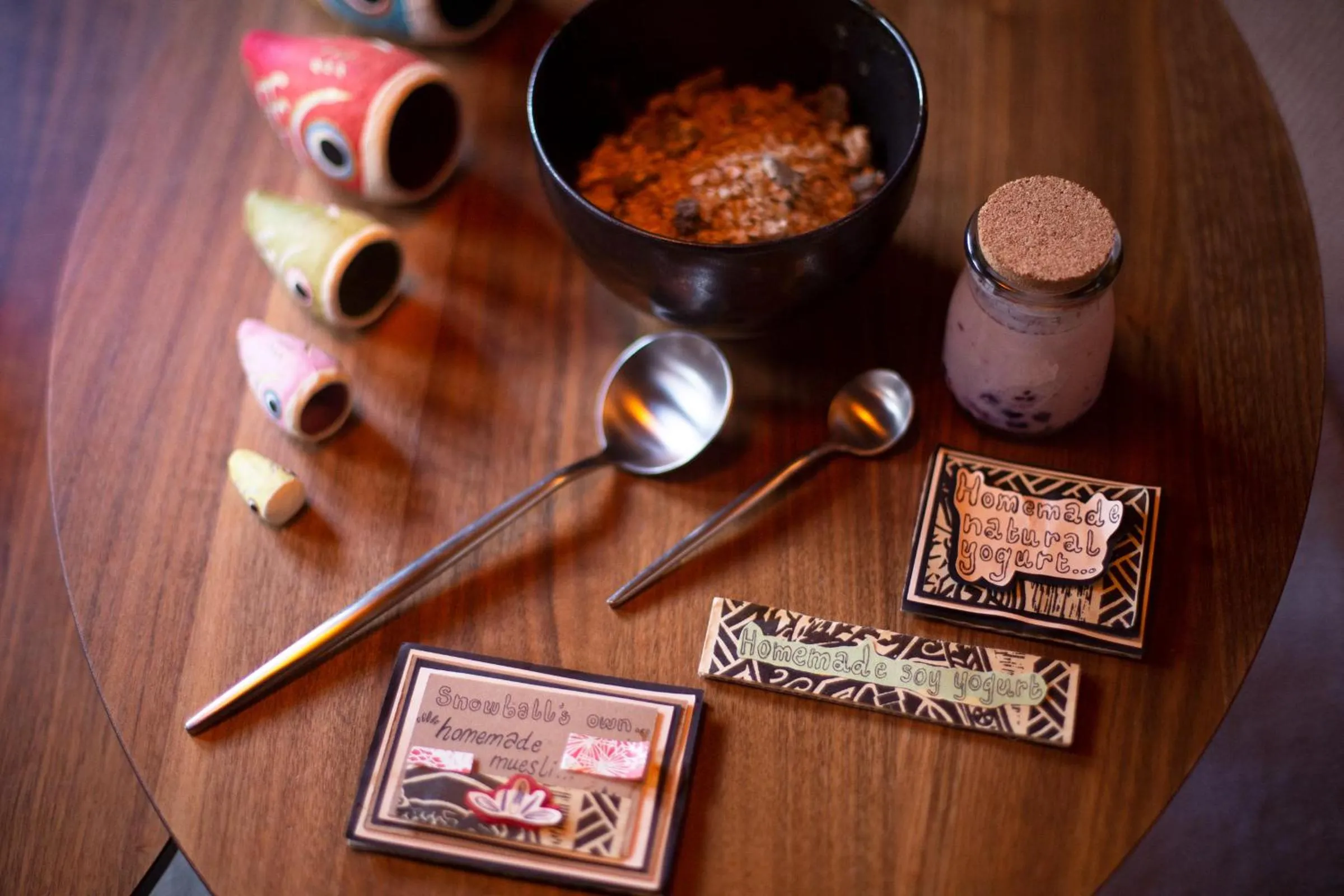 Food close-up in Snowball Chalet at Madarao Mountain