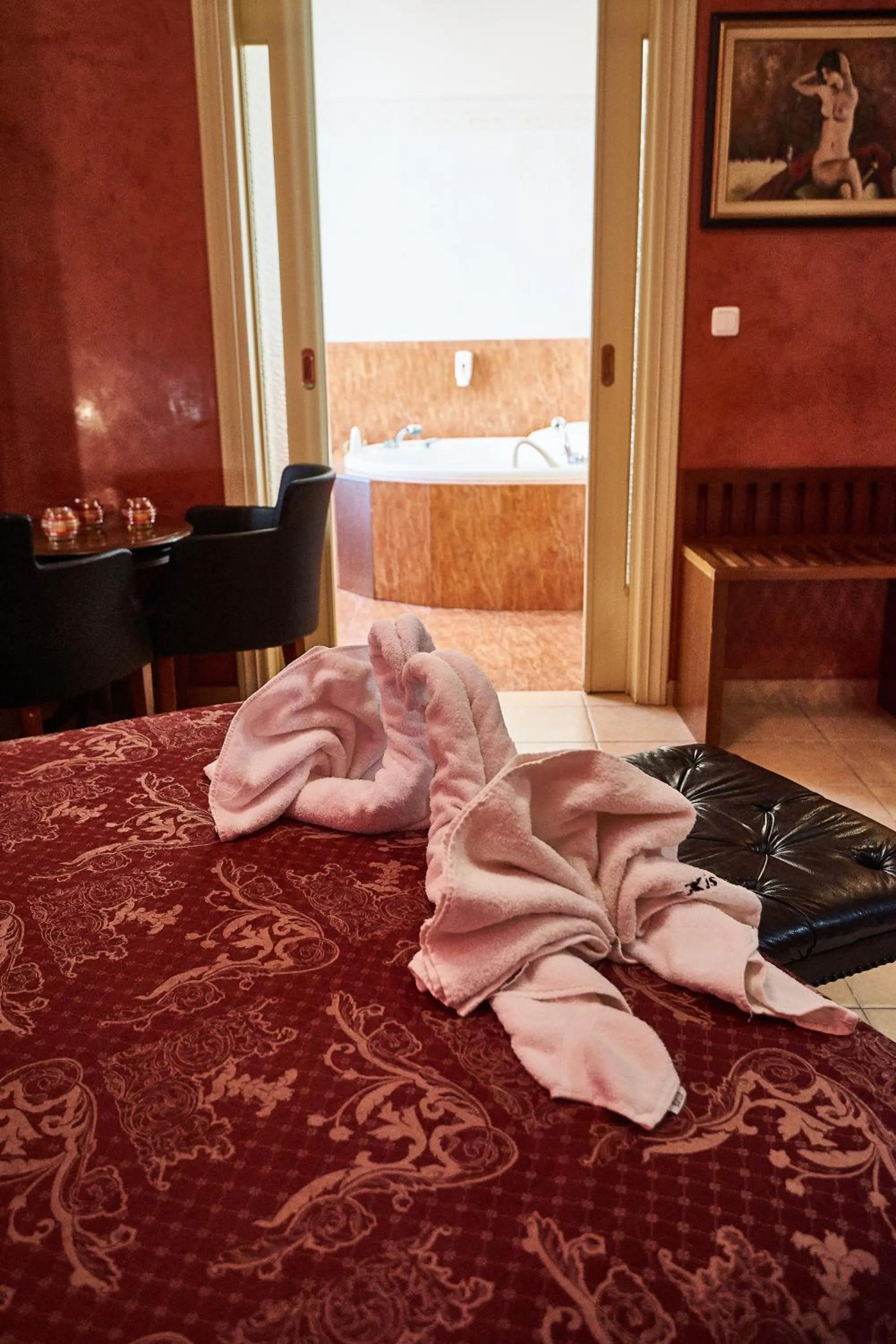 towels, Bed in Exis Hotel