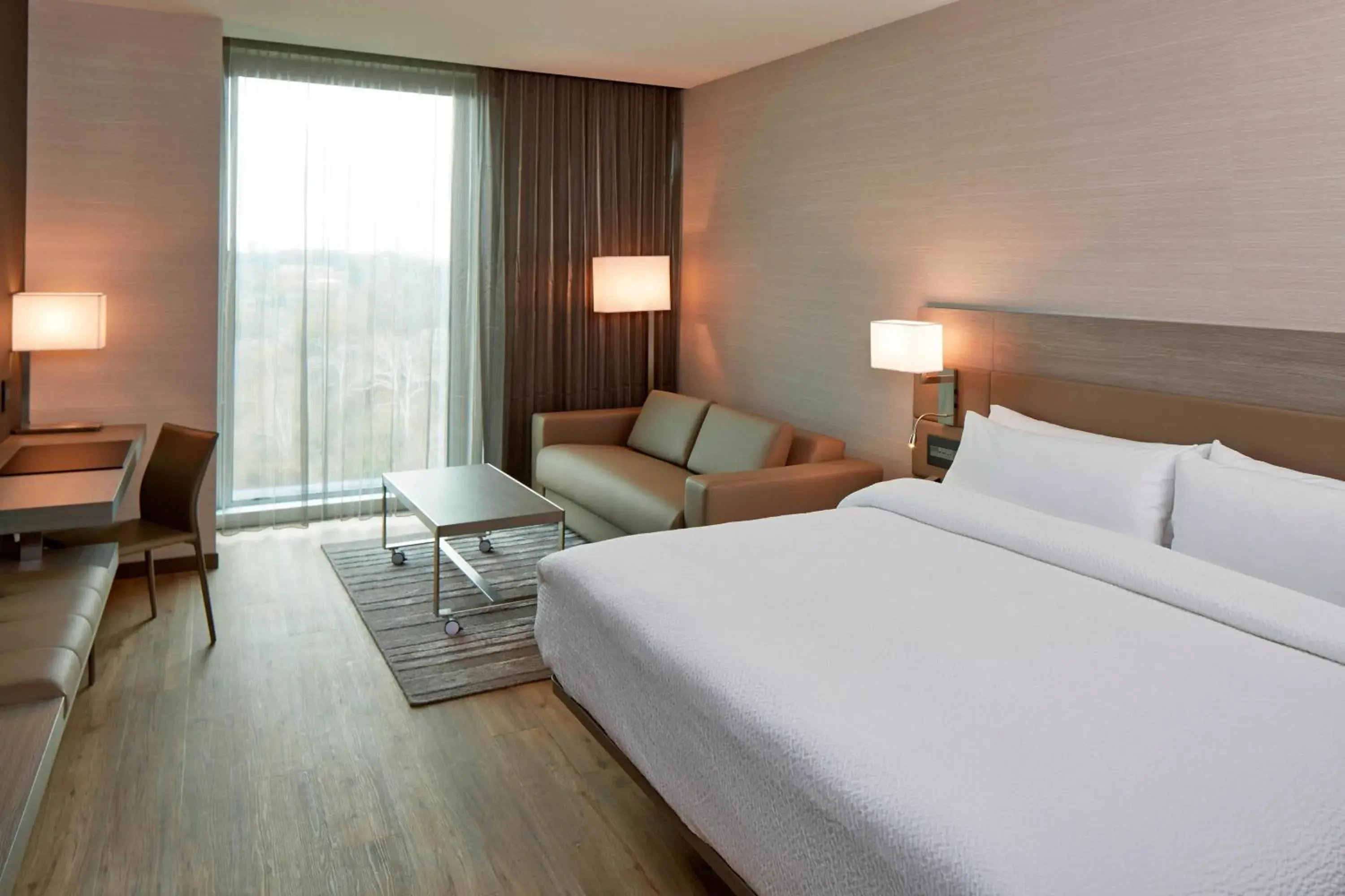 Standard King Room with Sofa Bed and Roll-In Shower - Mobility Accessible in AC Hotel Columbus Dublin Standard King Room with Sofa Bed and Roll-In Shower - Mobility Accessible in AC Hotel Columbus Dublin