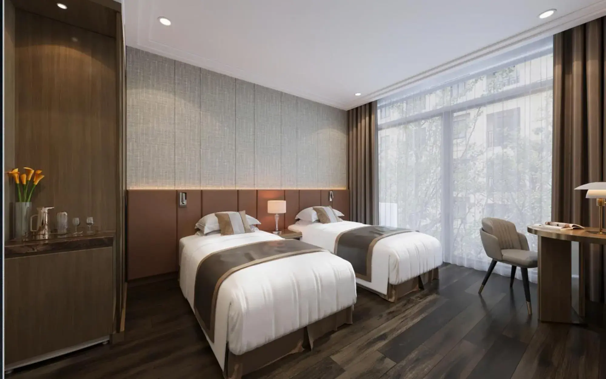 Deluxe Twin Room with City View in Hong Ngoc Cochinchine Boutique Hotel & Spa Deluxe Twin Room with City View in Hong Ngoc Cochinchine Boutique Hotel & Spa