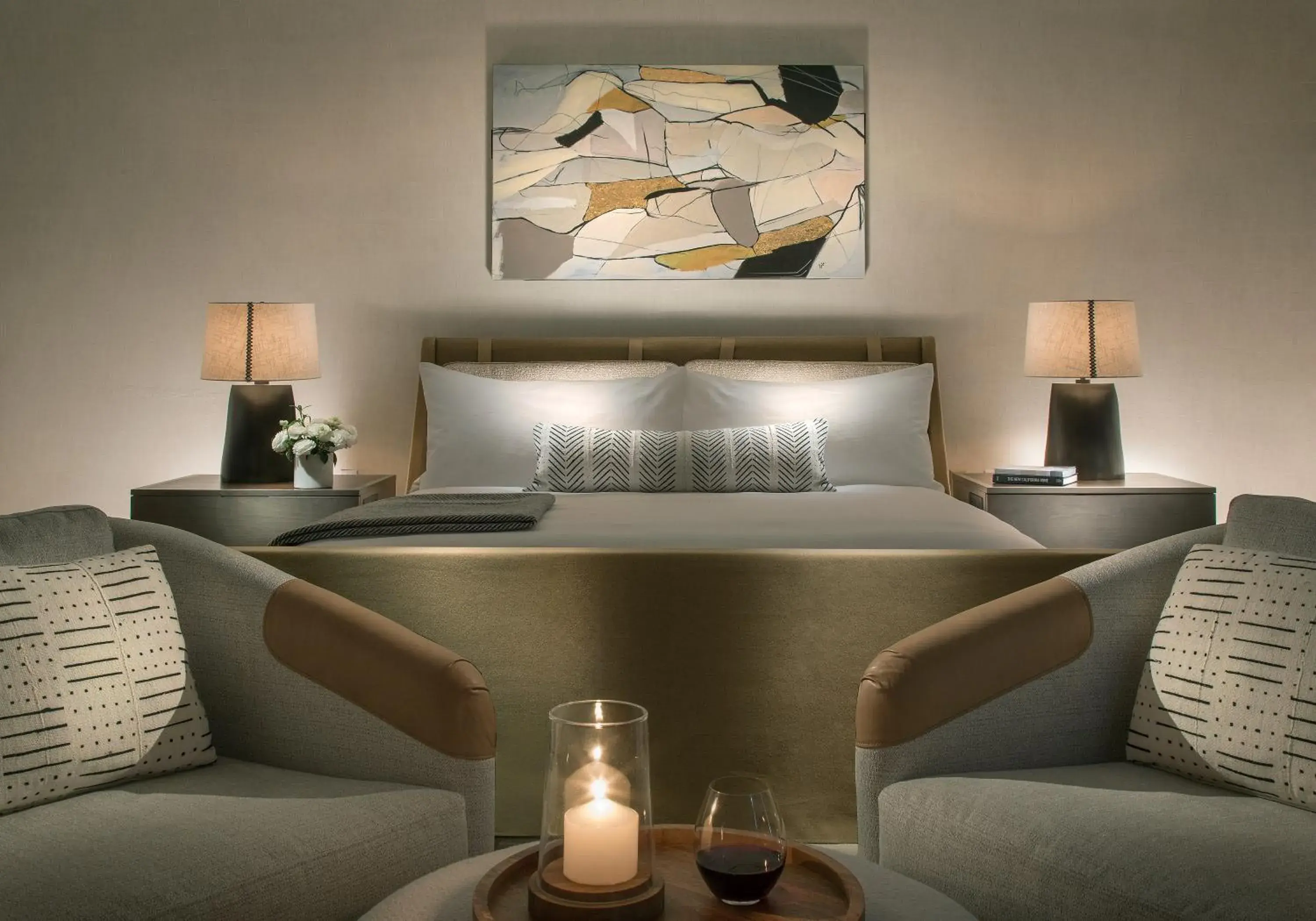 Bed in MacArthur Place Inn & Spa Bed in MacArthur Place Inn & Spa