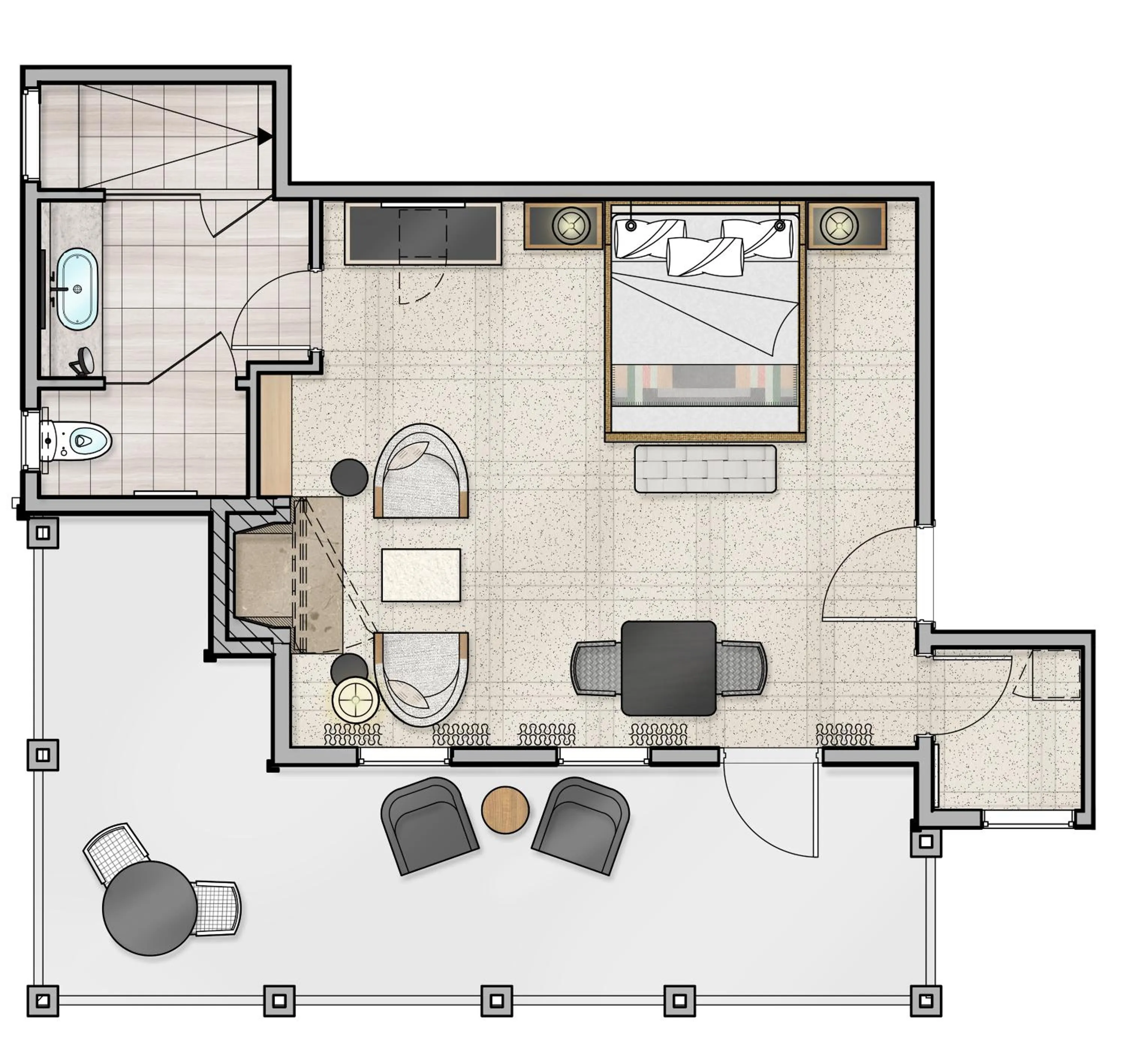 Floor plan in MacArthur Place Inn & Spa