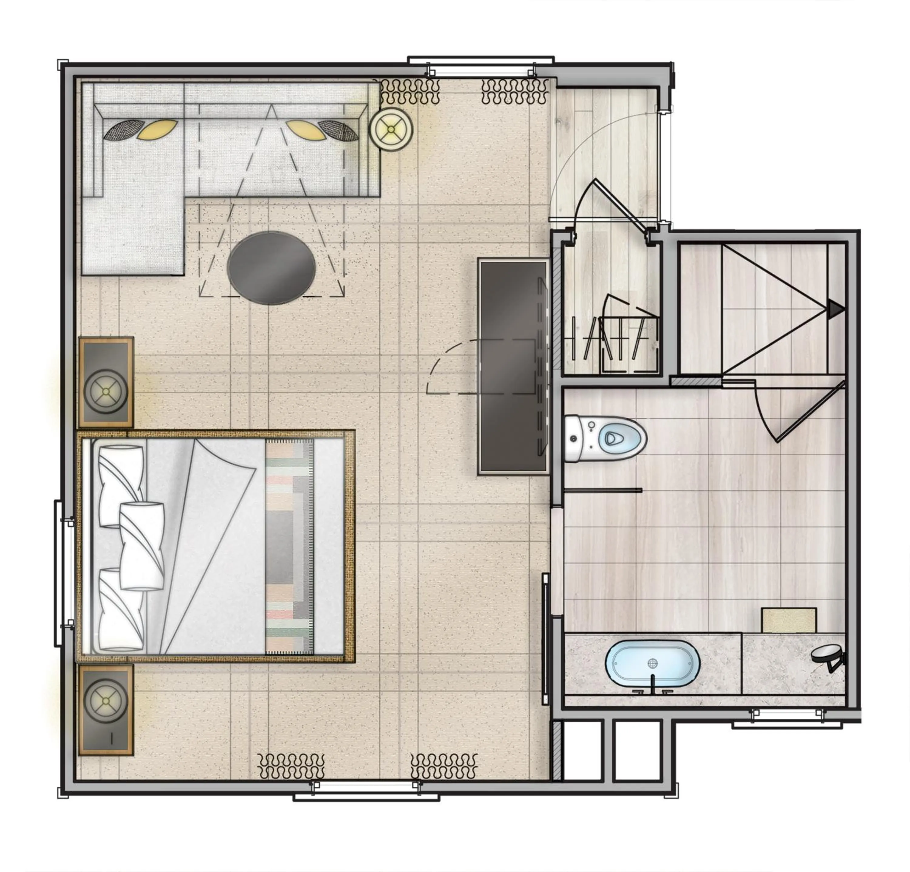Floor plan in MacArthur Place Inn & Spa