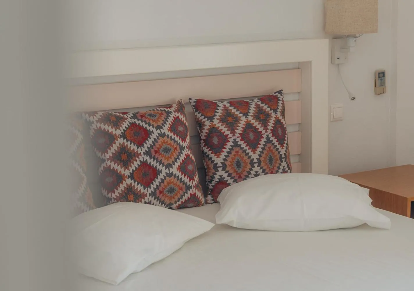 Bed in Aeolos Hotel