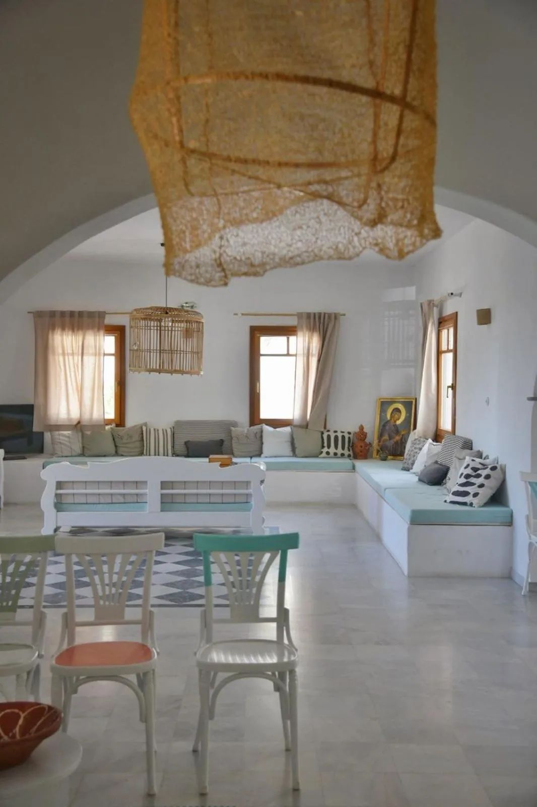 Seating area in Aeolos Hotel