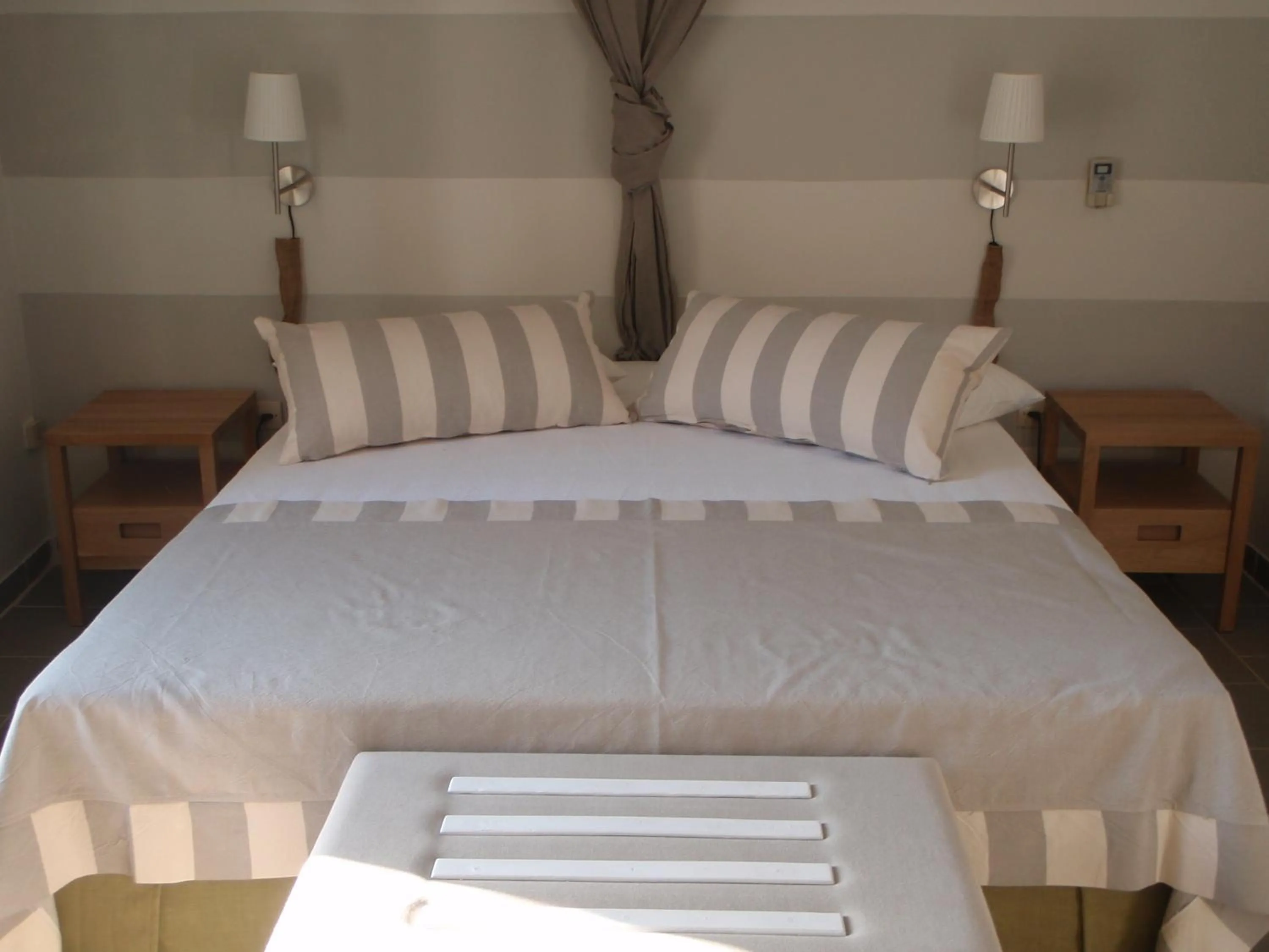 Bed in Aeolos Hotel