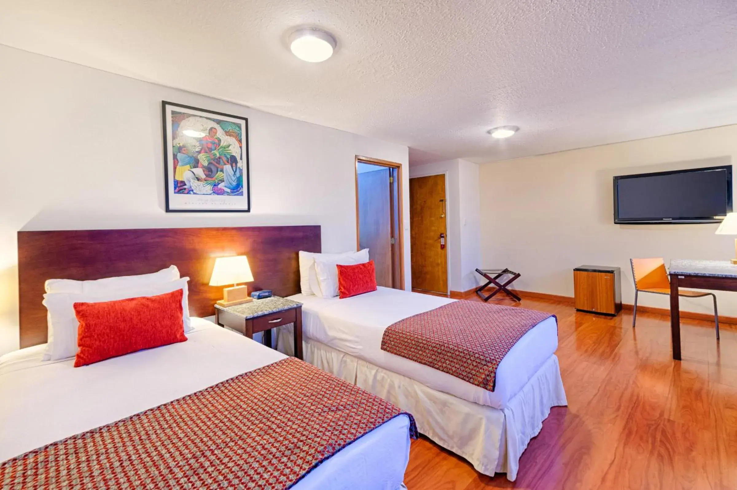 Decorative detail, Bed in Hotel Oceanía Bogotá Museo Decorative detail, Bed in Hotel Oceanía Bogotá Museo