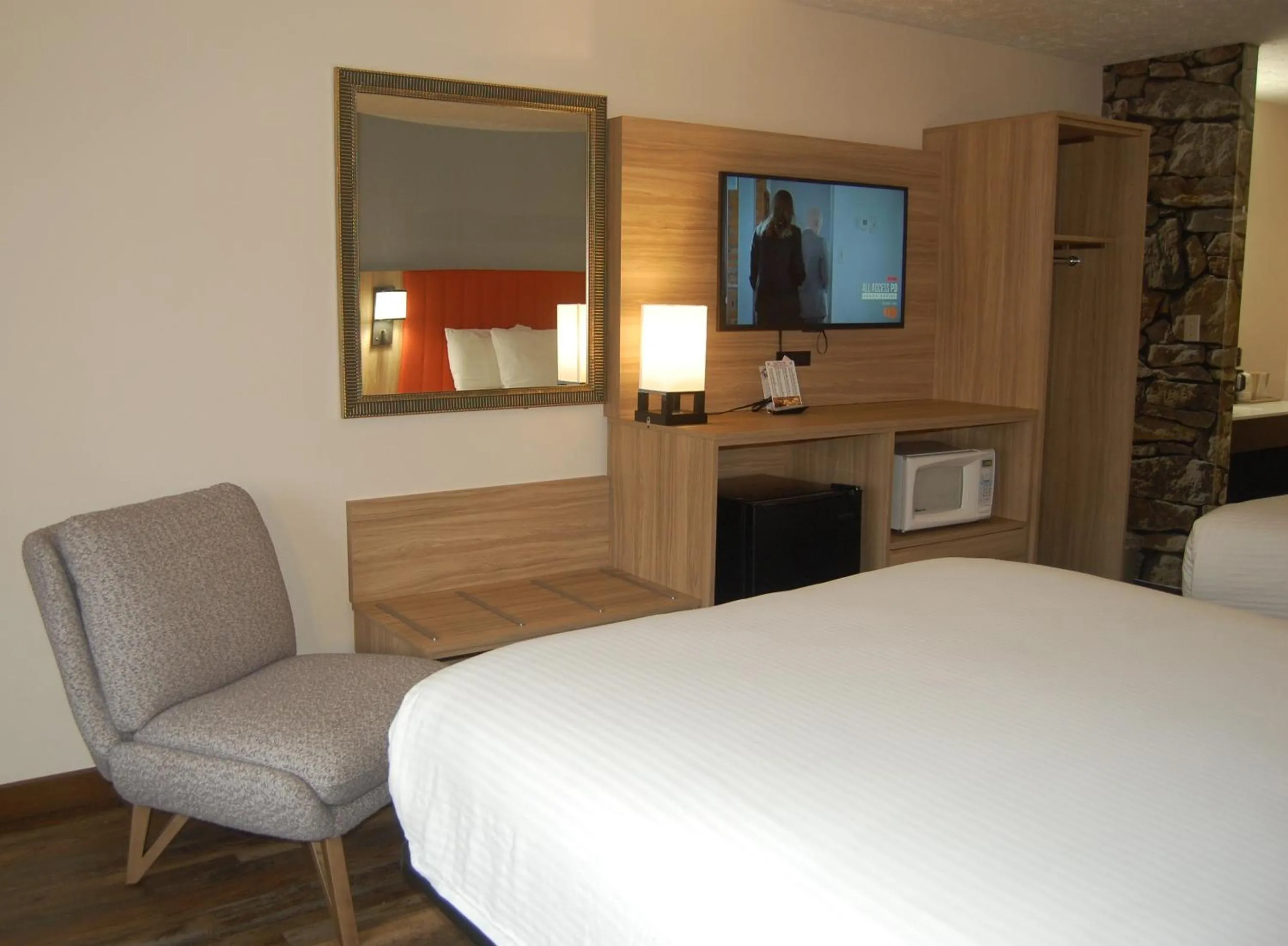 TV and multimedia, Bed in Vacation Lodge