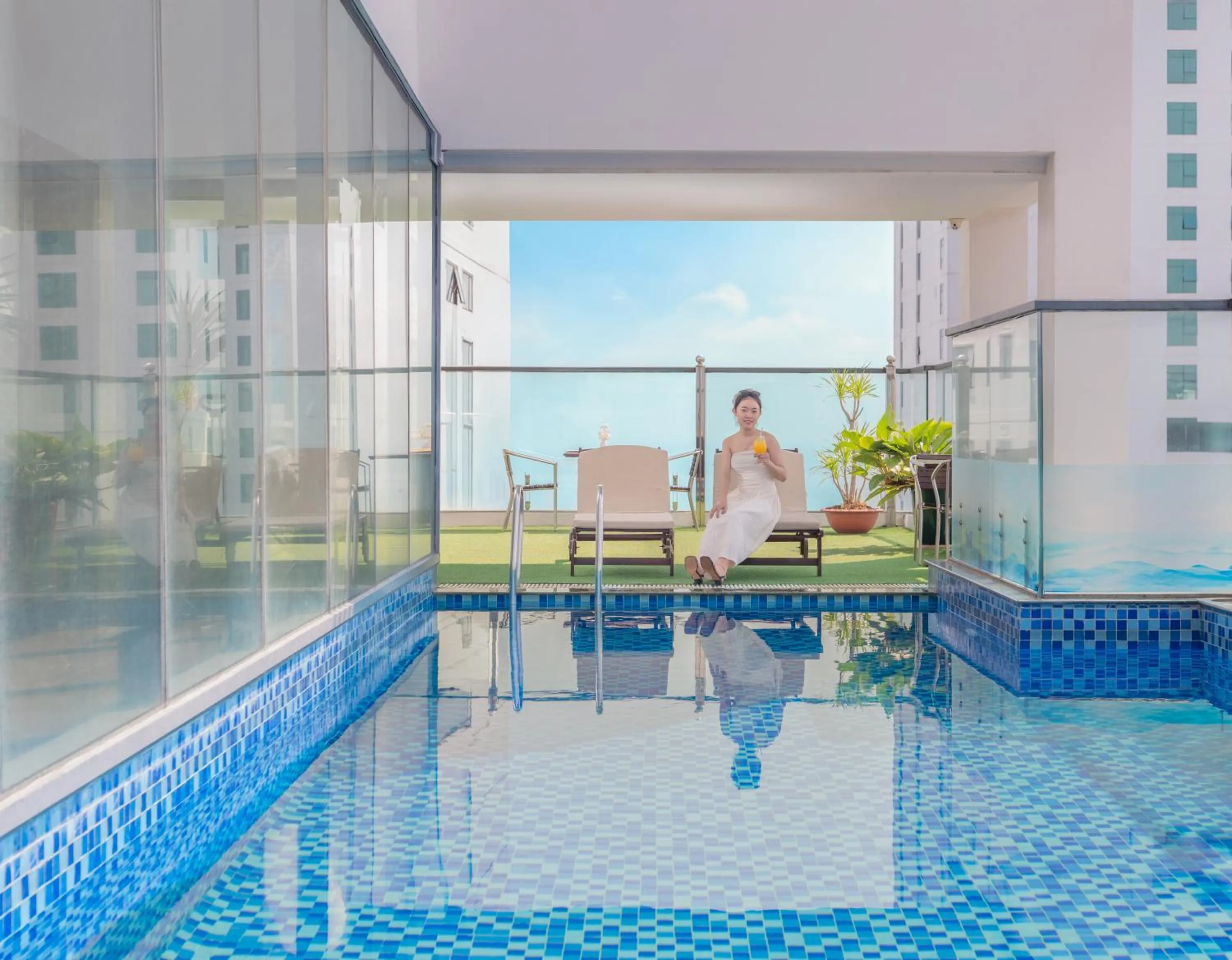 Pool view in Gosia Hotel