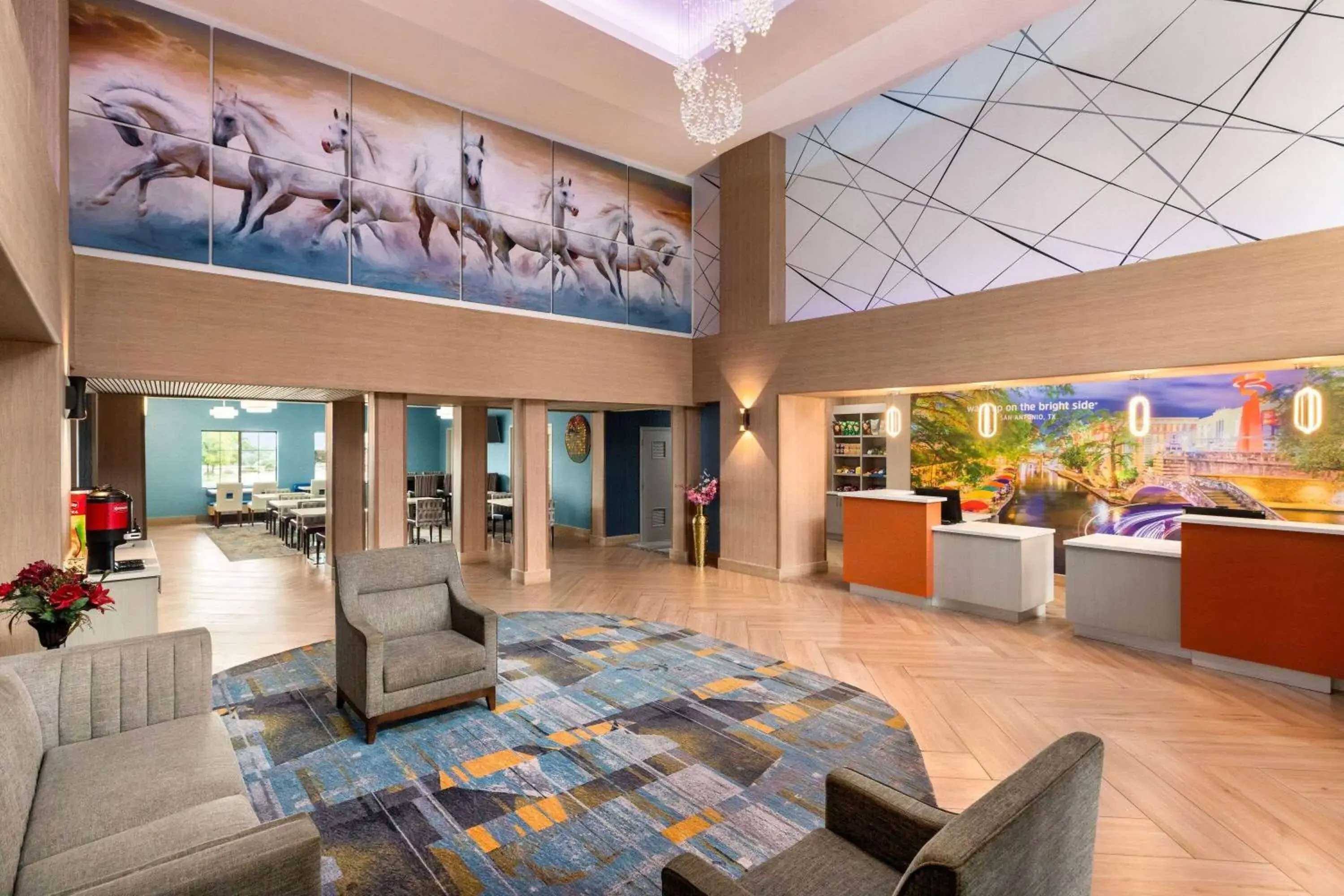 Lobby or reception in La Quinta by Wyndham San Antonio North Stone Oak Lobby or reception in La Quinta by Wyndham San Antonio North Stone Oak