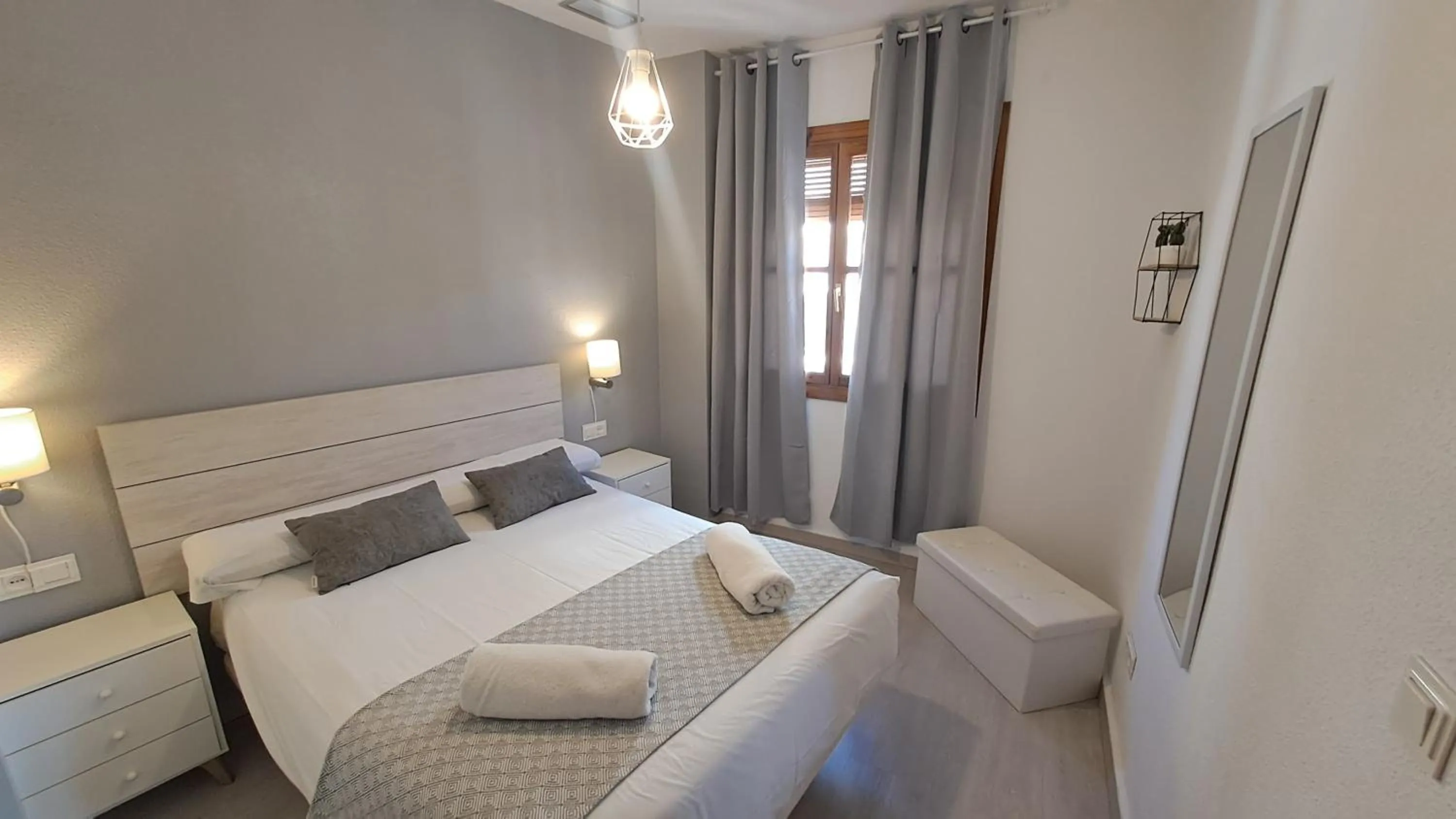 Bedroom, Bed in Nest Style Granada