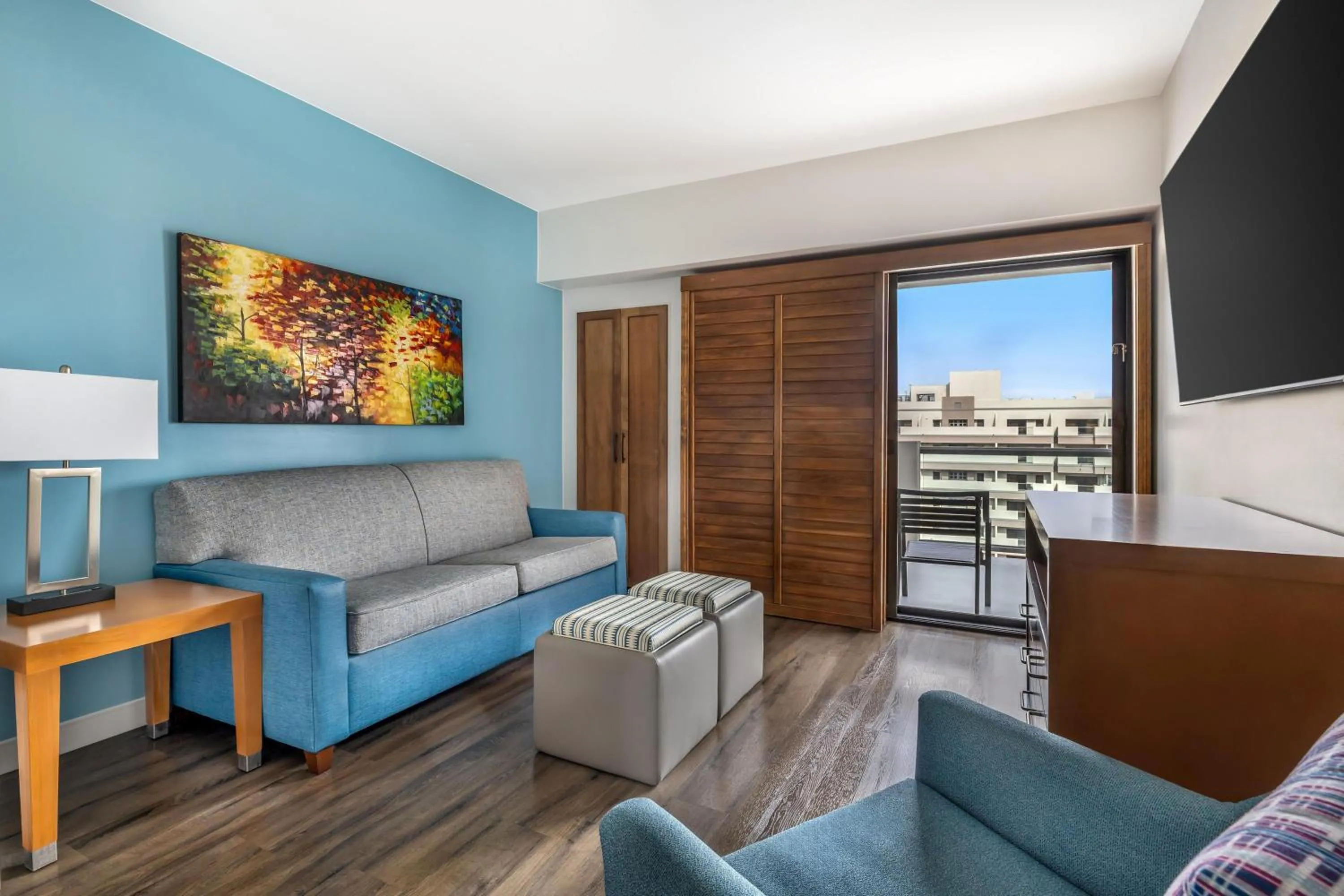 Living room in Hilton Vacation Club Cancun Resort Las Vegas