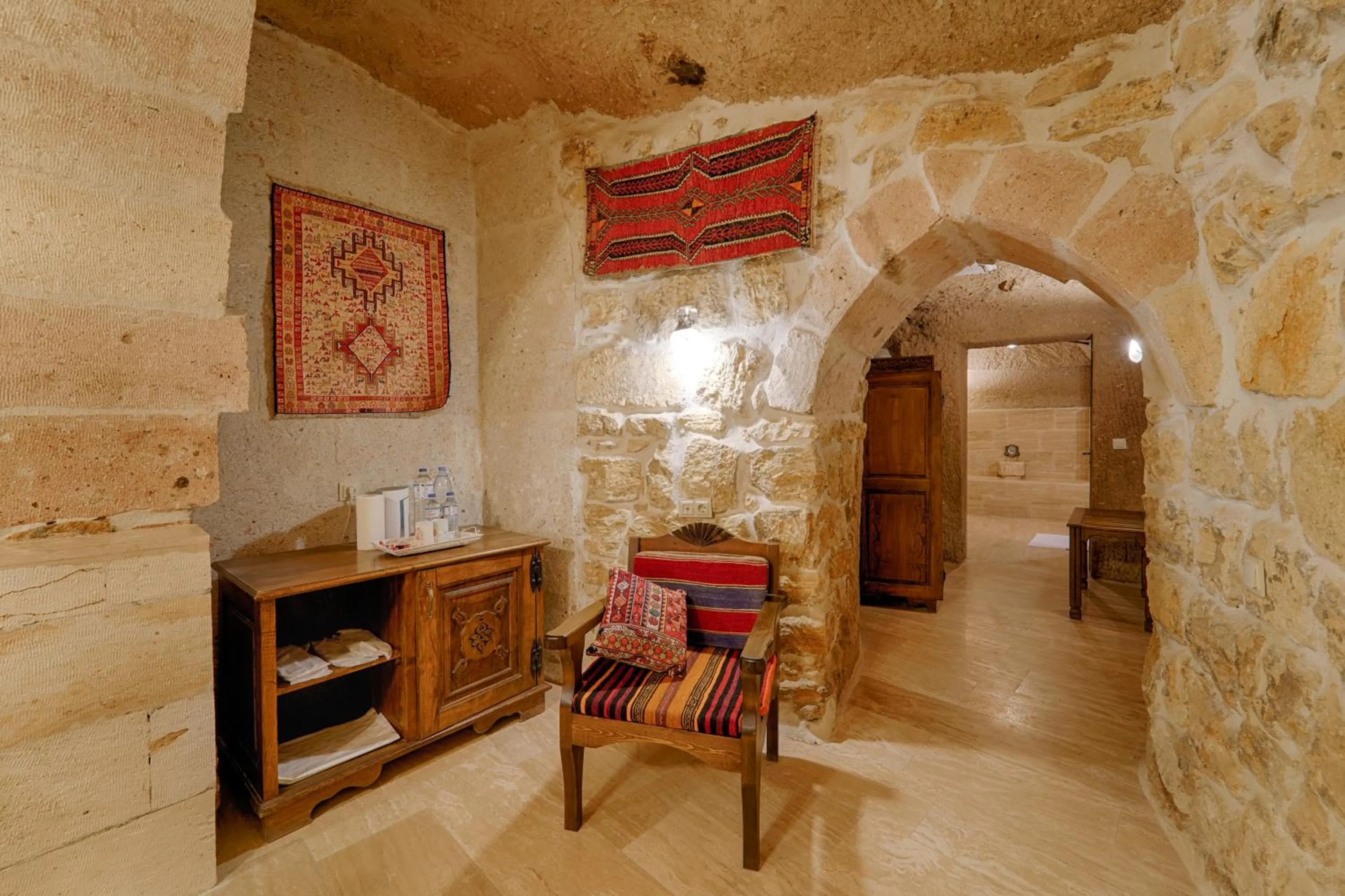 Living room in Yoruk Stone House
