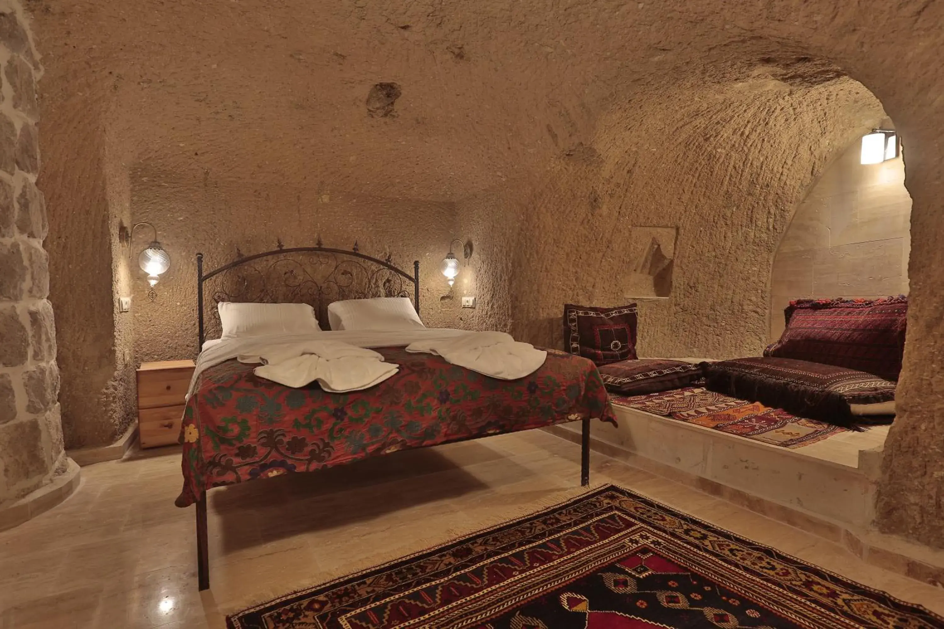 Bed in Yoruk Stone House Bed in Yoruk Stone House