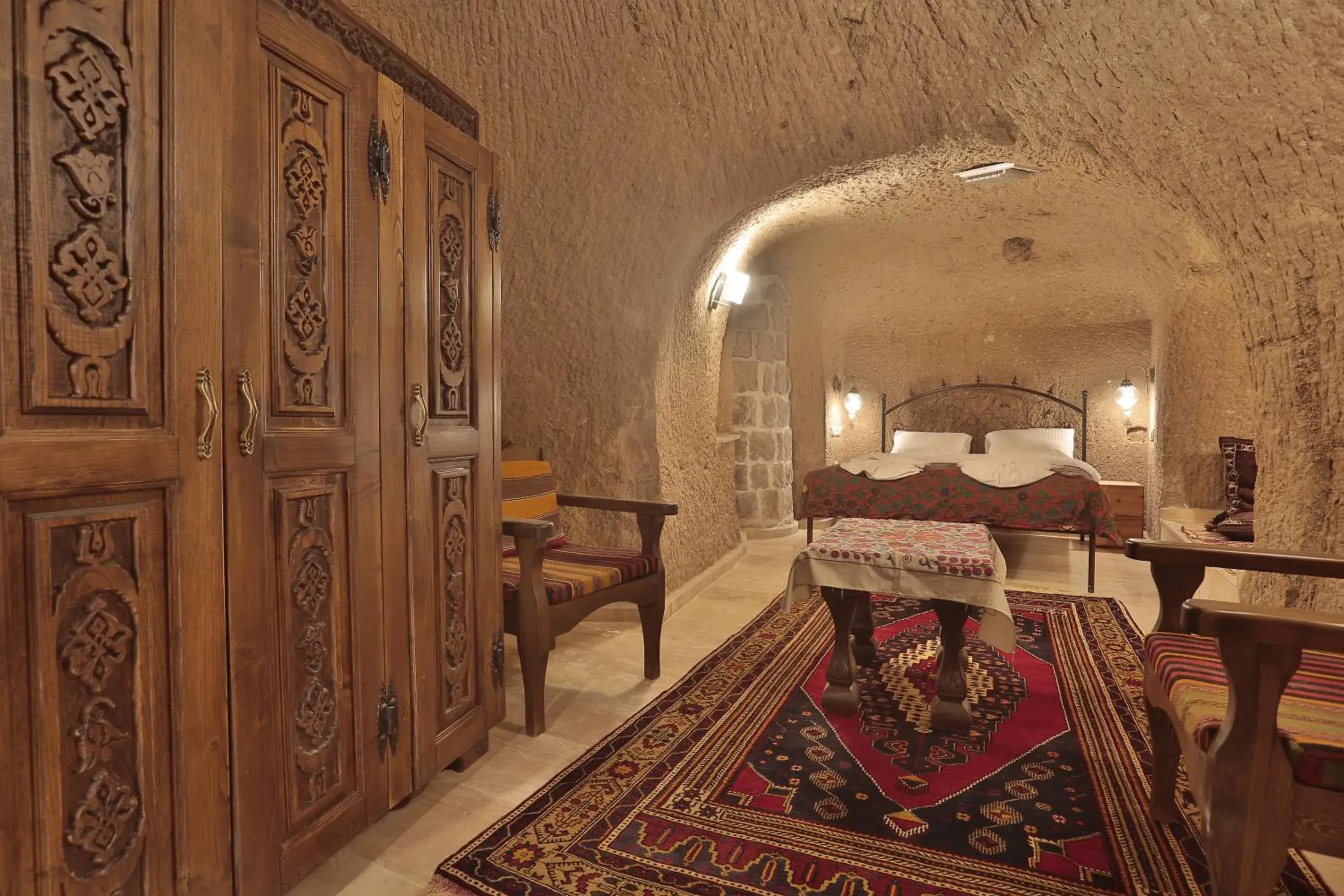 Bed in Yoruk Stone House Bed in Yoruk Stone House