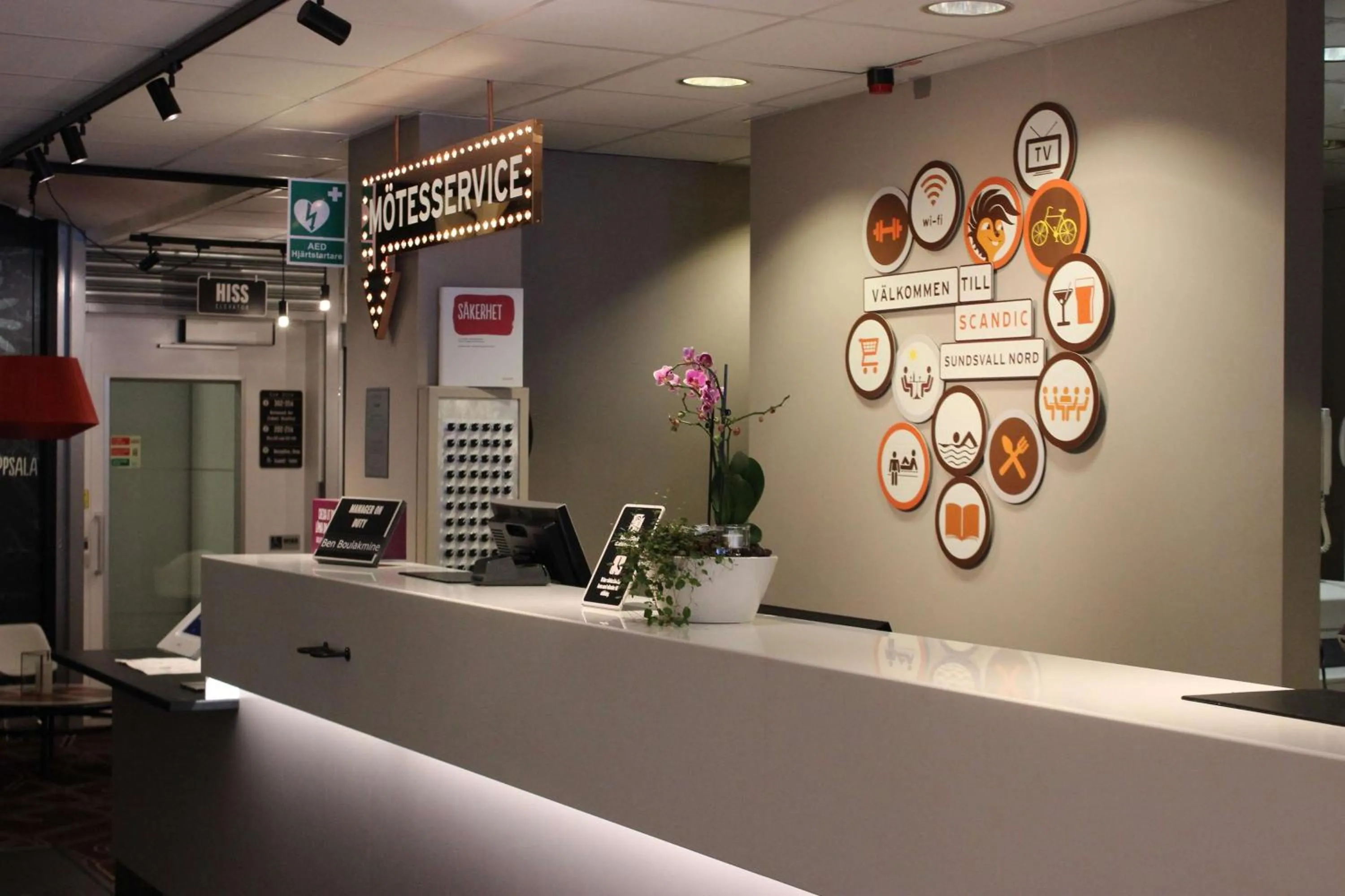 Lobby or reception in Scandic Sundsvall Nord