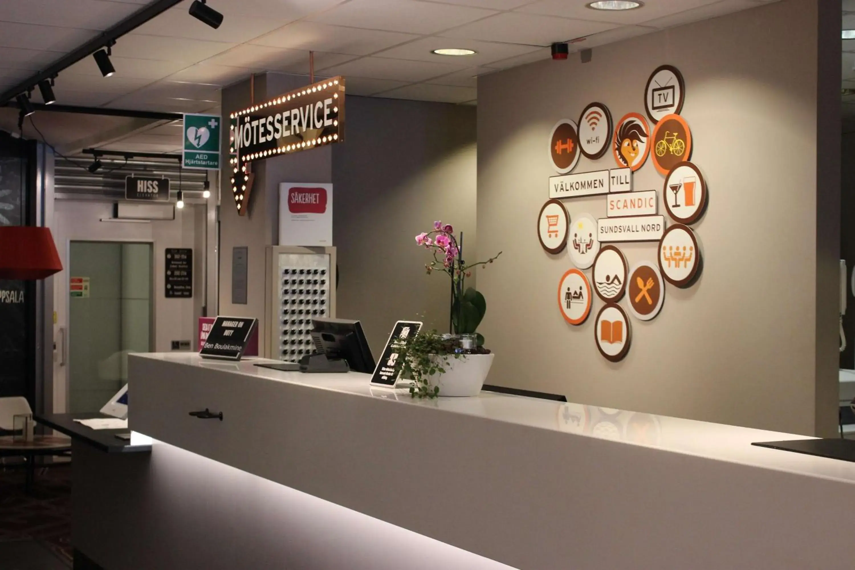 Lobby or reception in Scandic Sundsvall Nord Lobby or reception in Scandic Sundsvall Nord