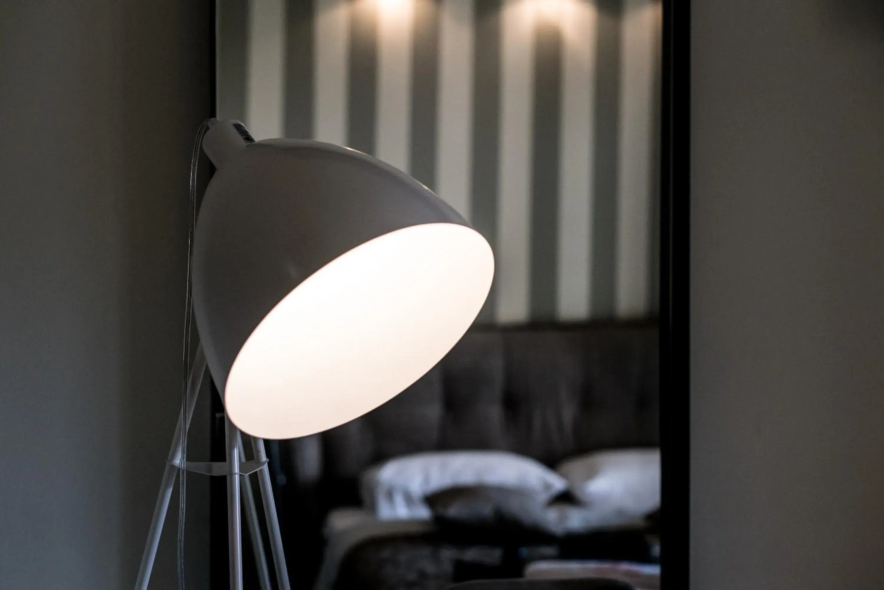 Bed in Stamos Hotel Bed in Stamos Hotel