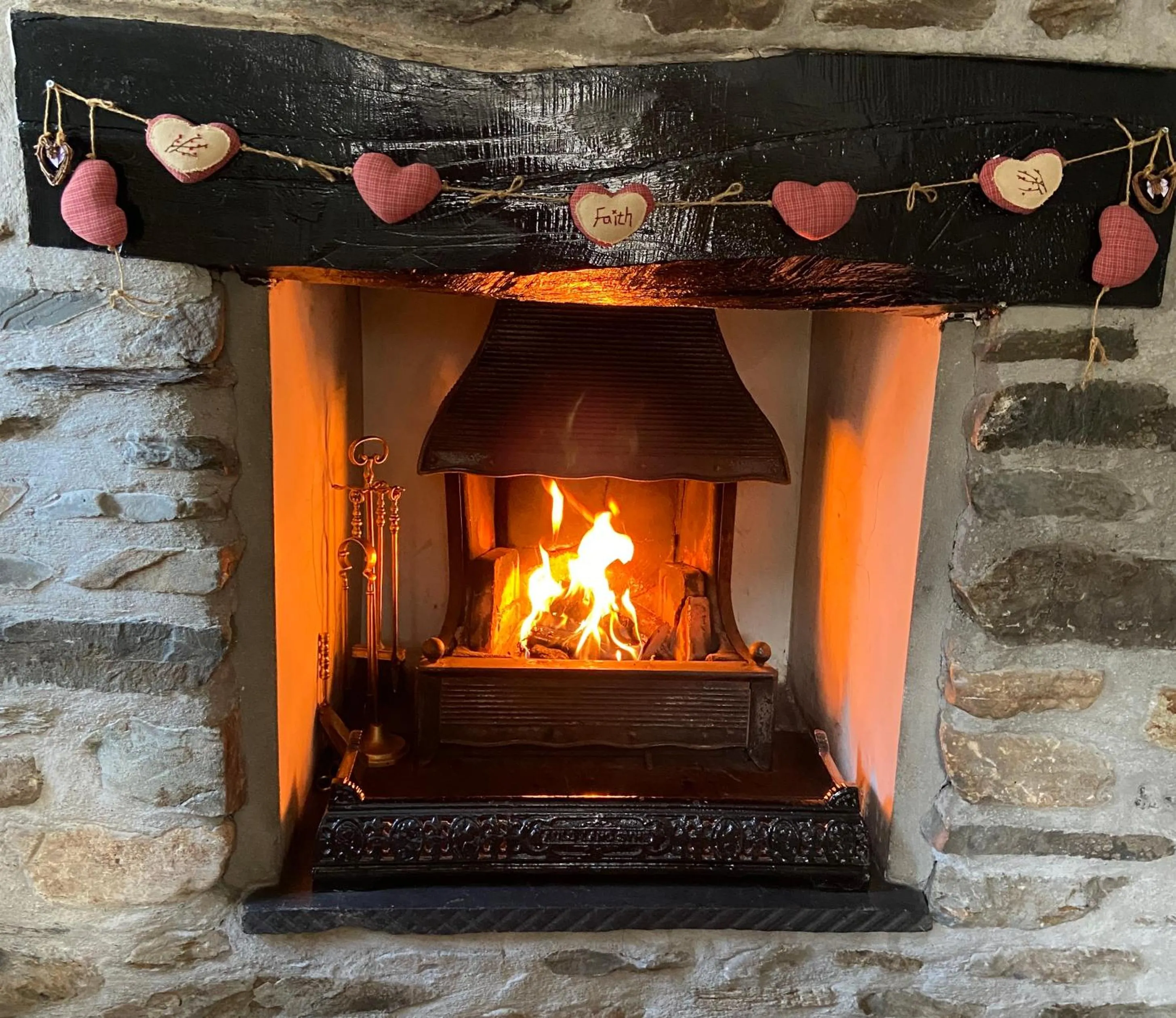 fireplace in Ty Capel Isa
