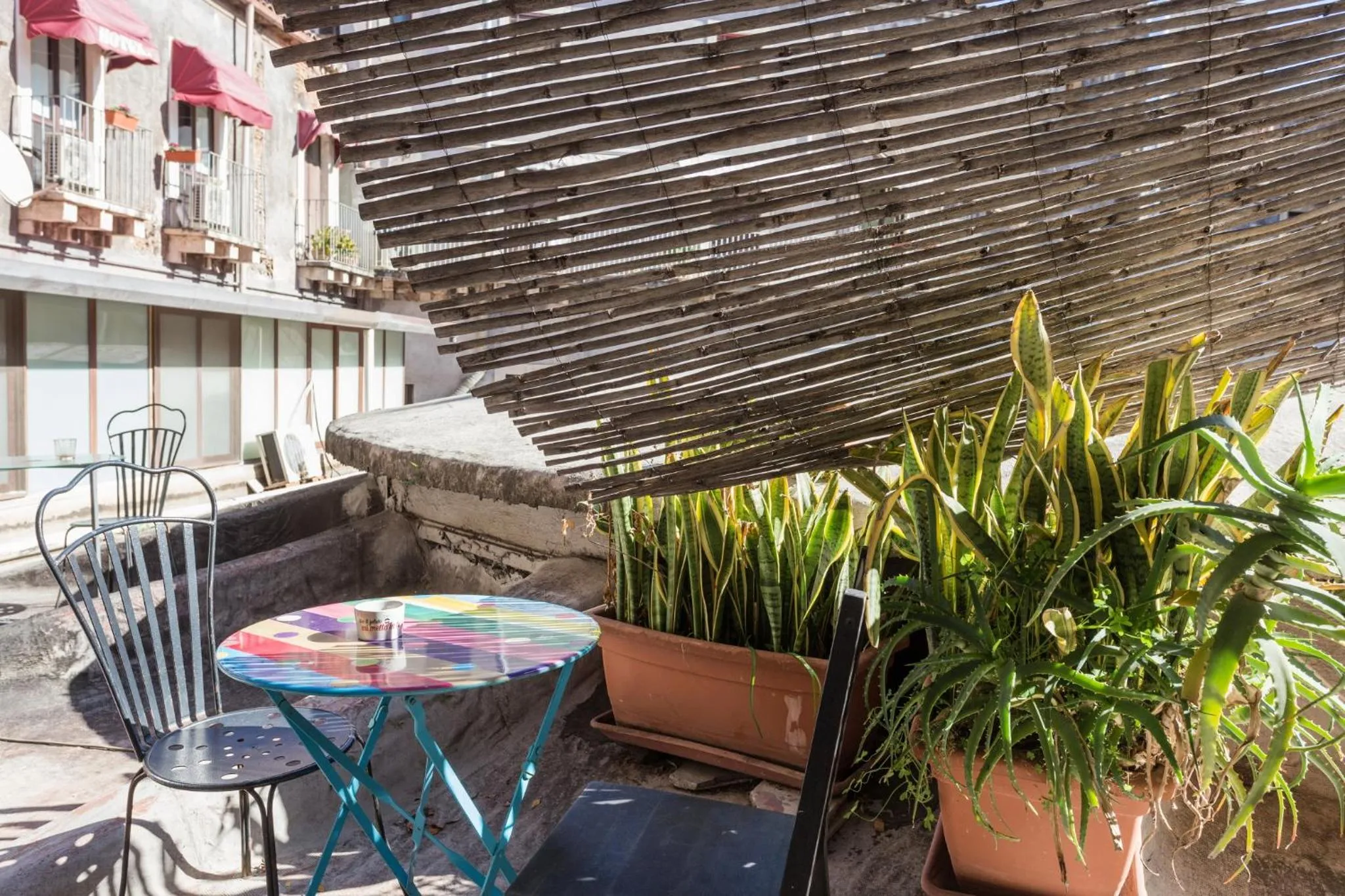 Balcony/Terrace in Da Gianni e Lucia Rooms with bathroom in the city center