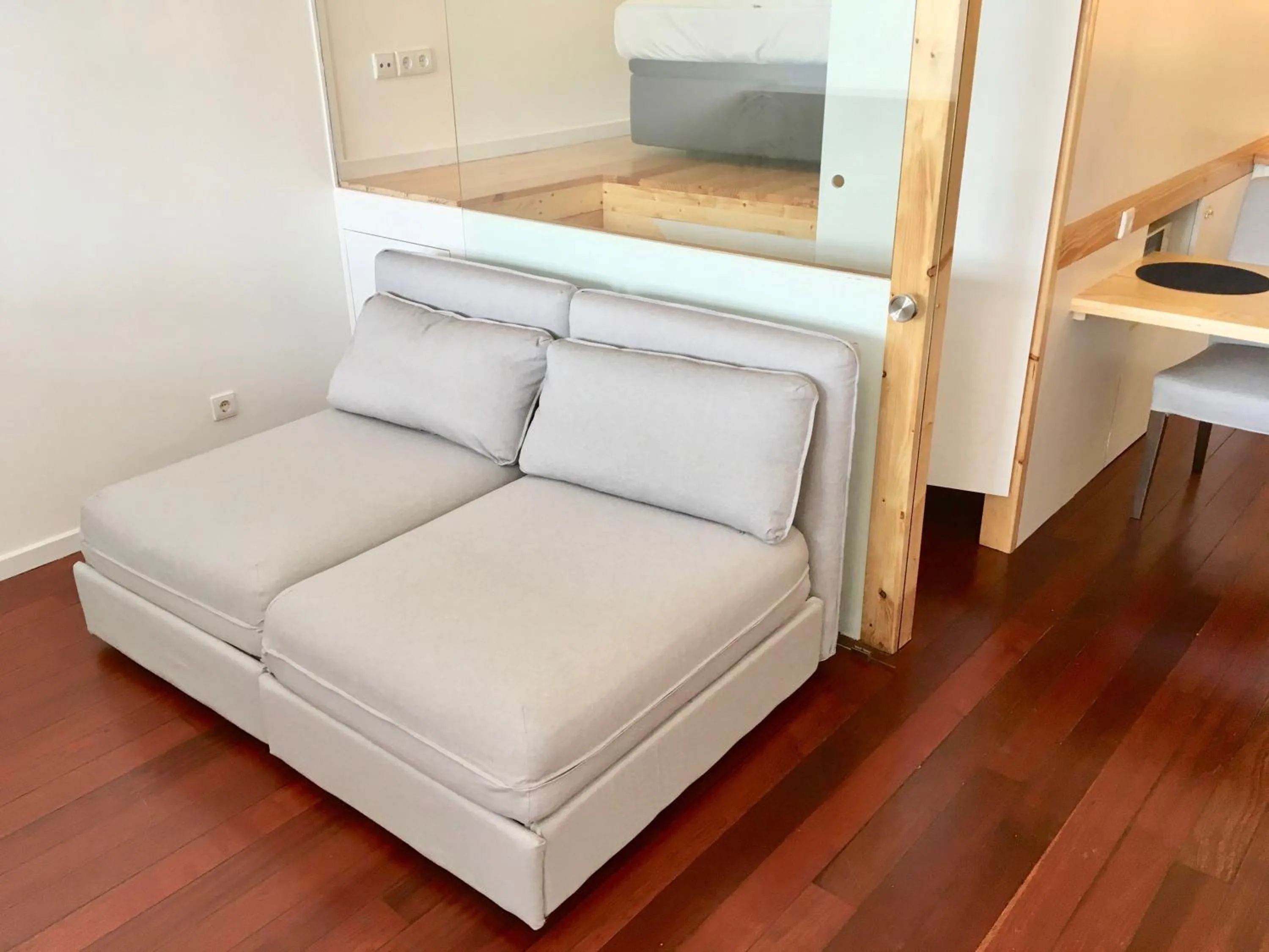 Living room, Bed in Goabio apartments 2 river view