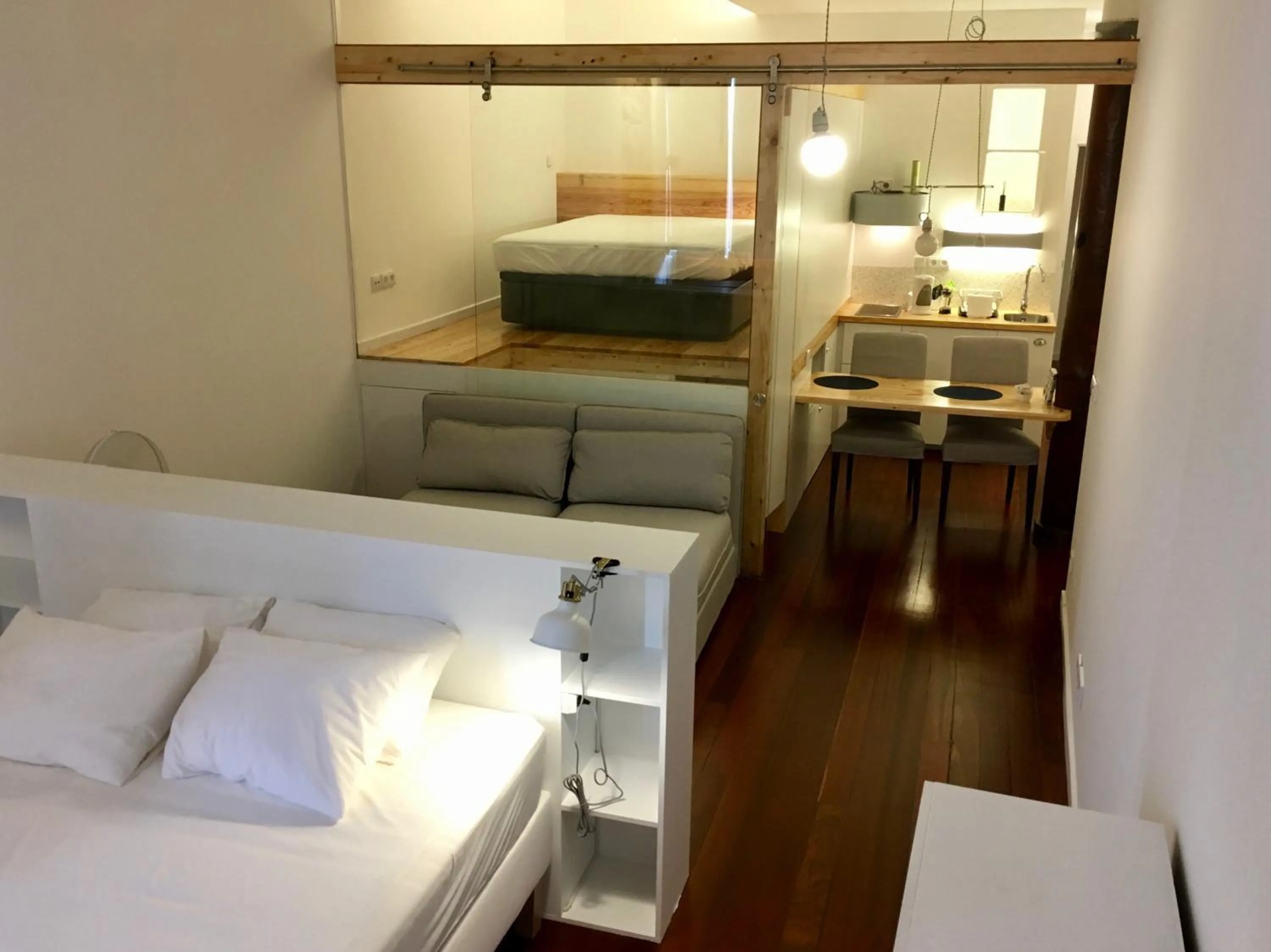 Seating area, Bed in Goabio apartments 2 river view