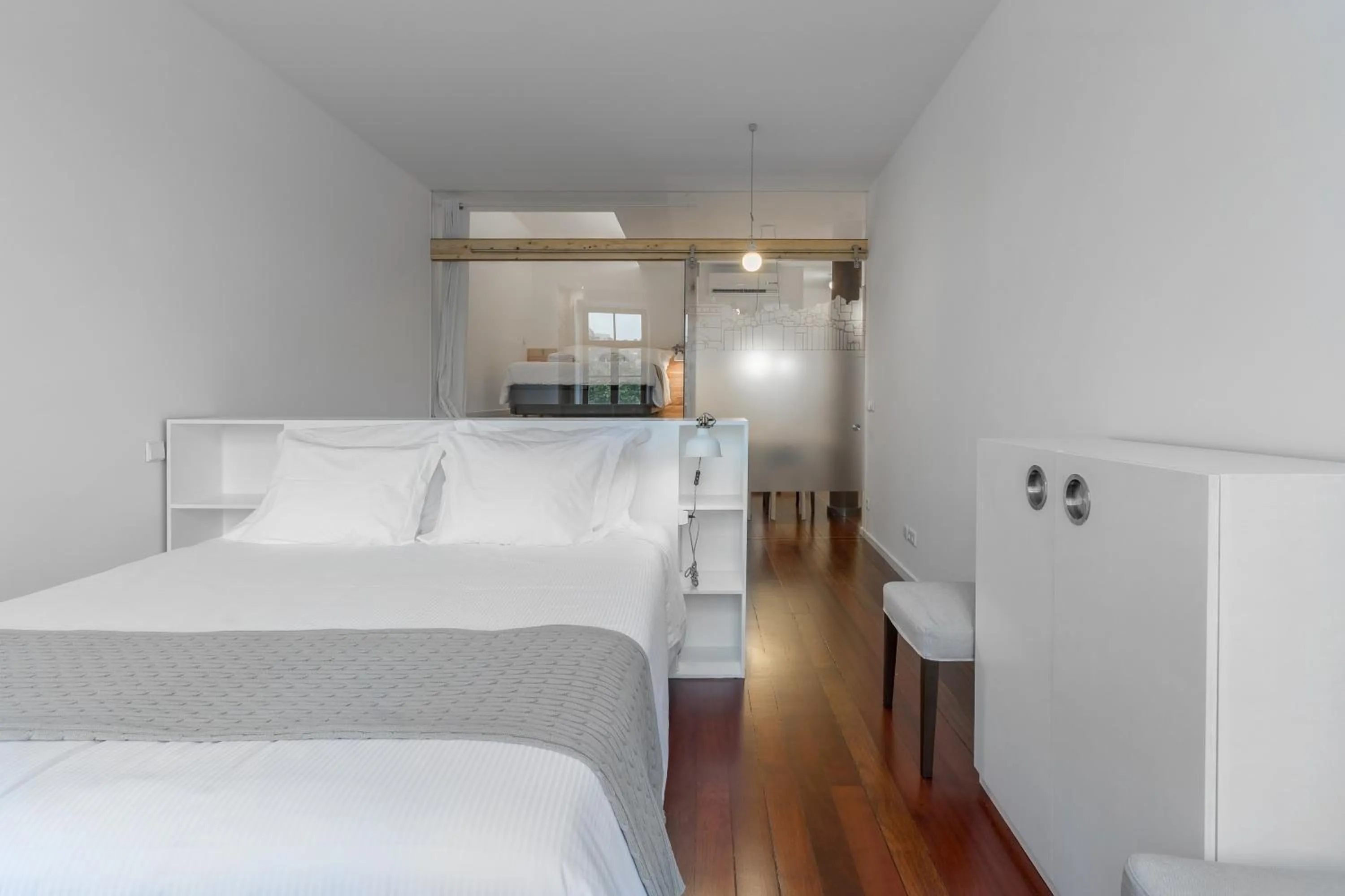 Bed in Goabio apartments 2 river view