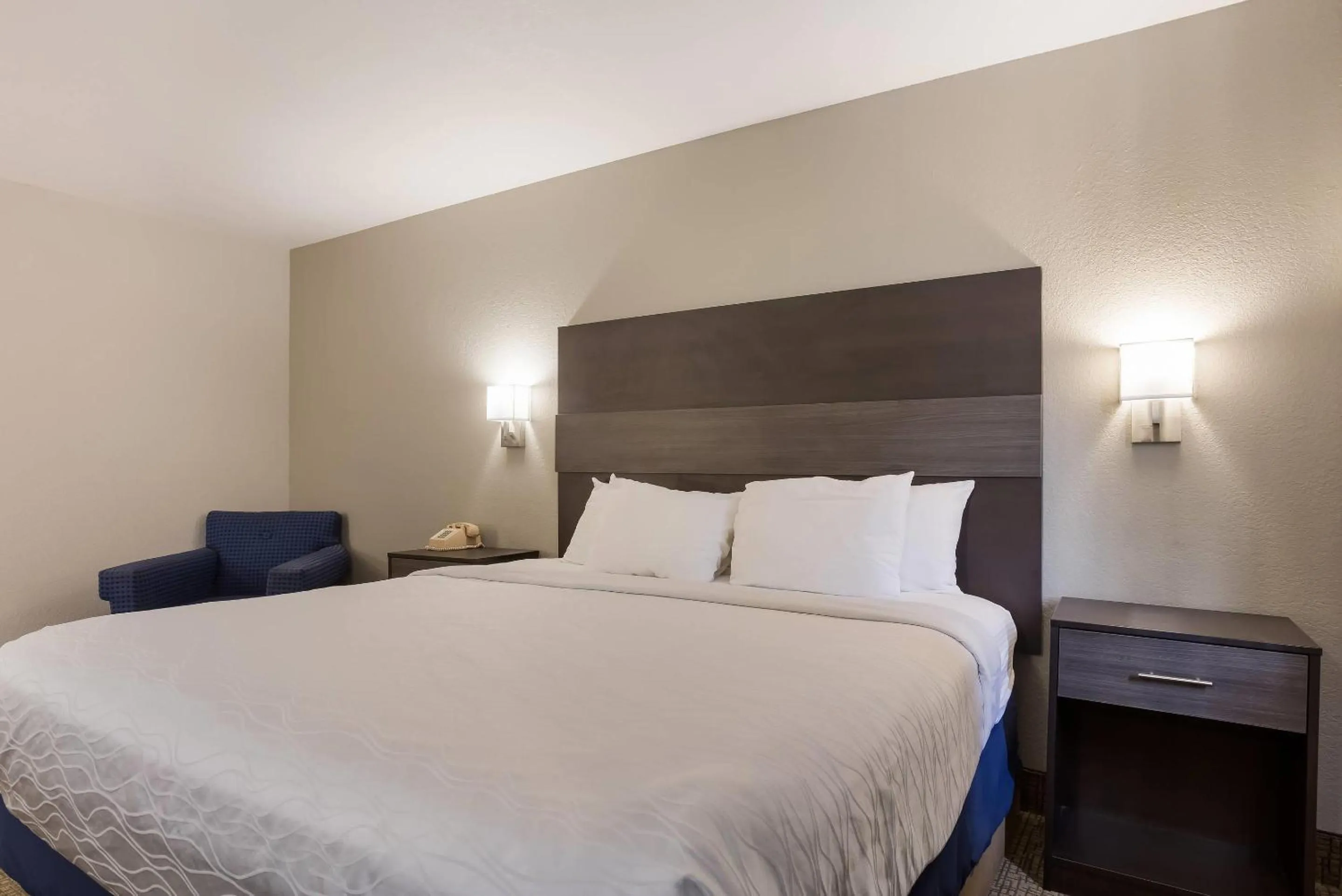 Bedroom, Bed in Rodeway Inn Branson, Brick House