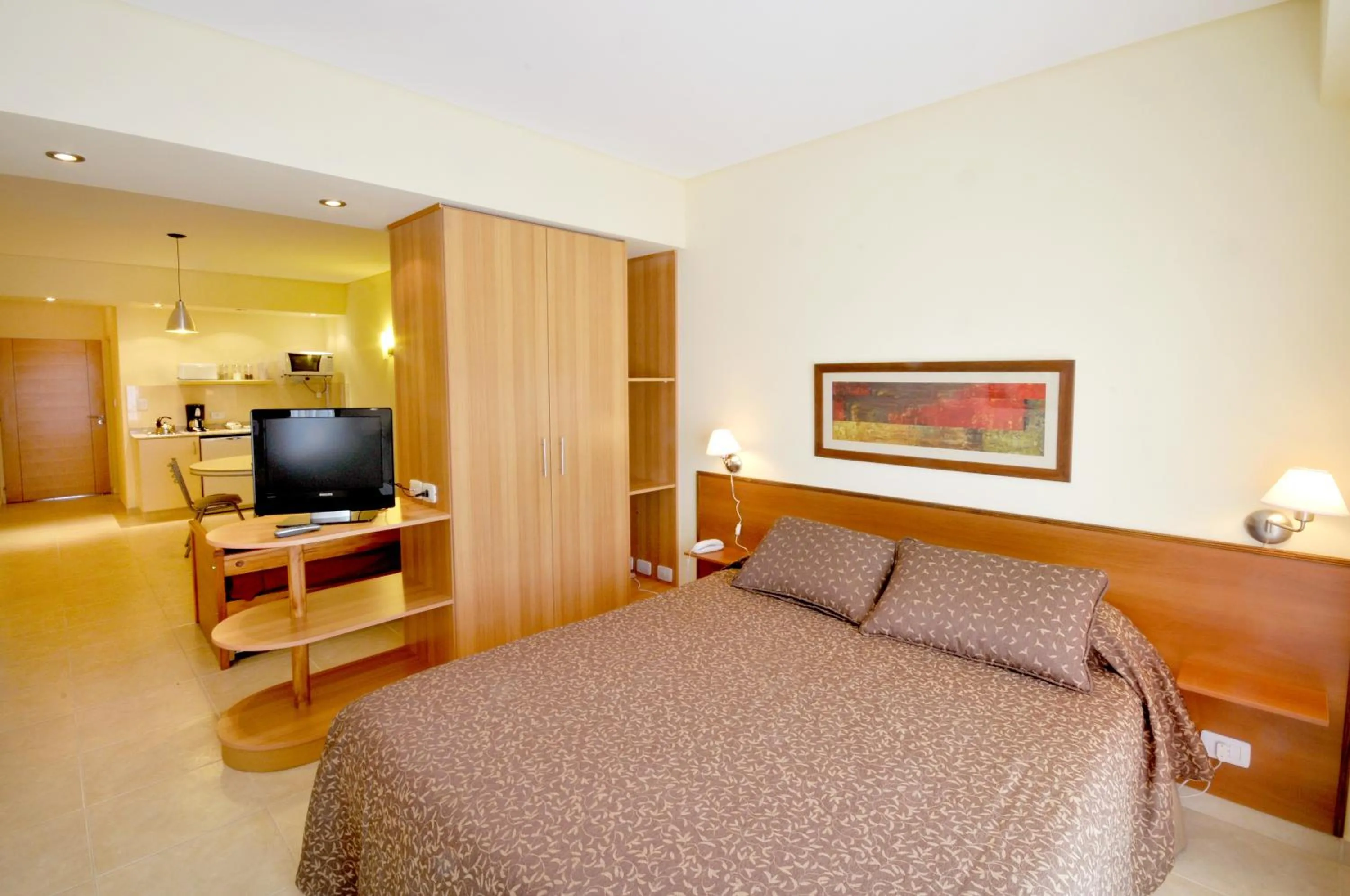 Bed in Orion Apartamentos