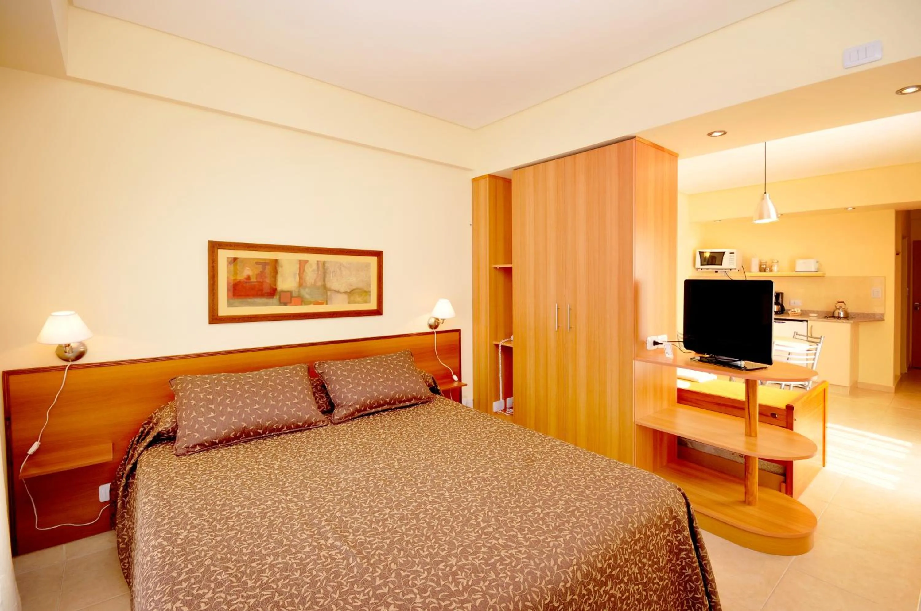 Bed in Orion Apartamentos