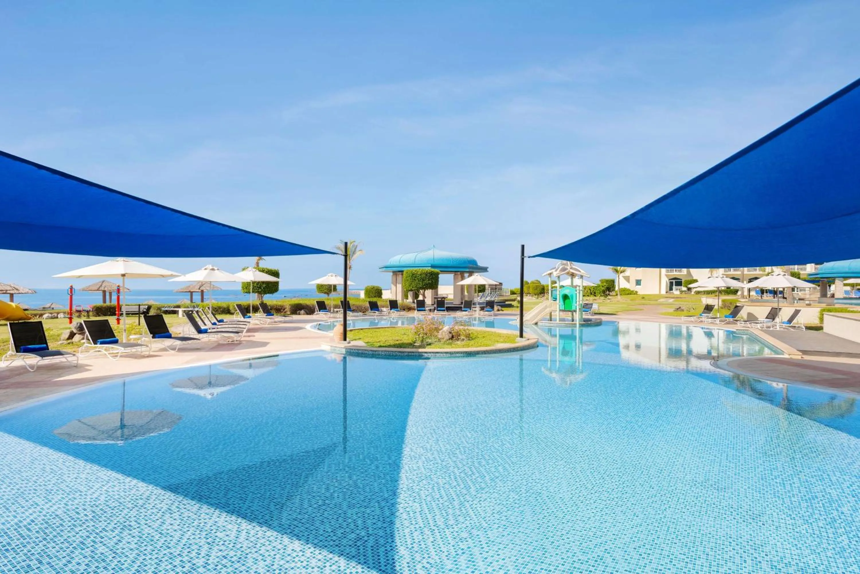 Pool view in Wyndham Garden Salalah Mirbat