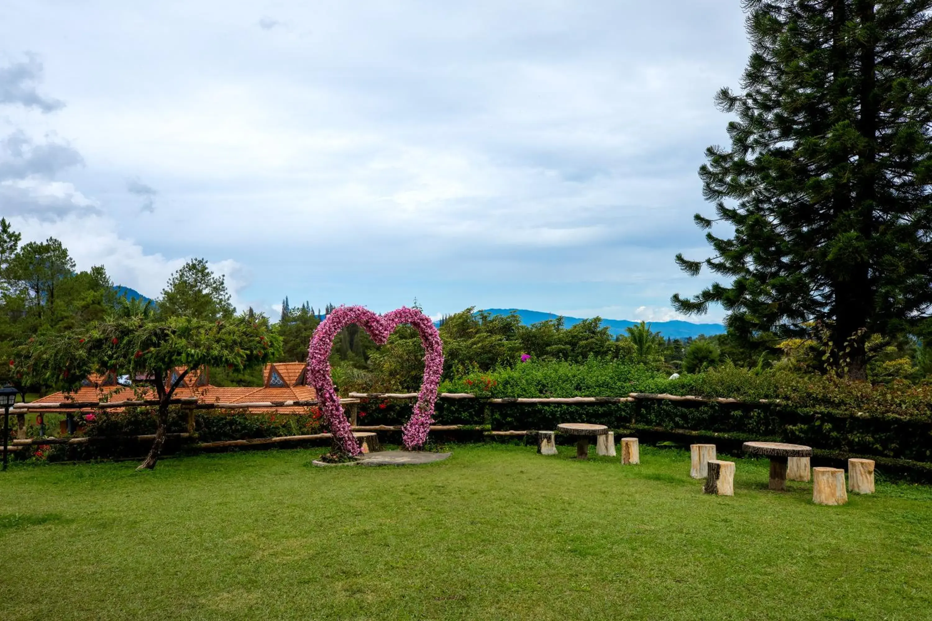 Garden view in Sinabung Hills Berastagi Garden view in Sinabung Hills Berastagi